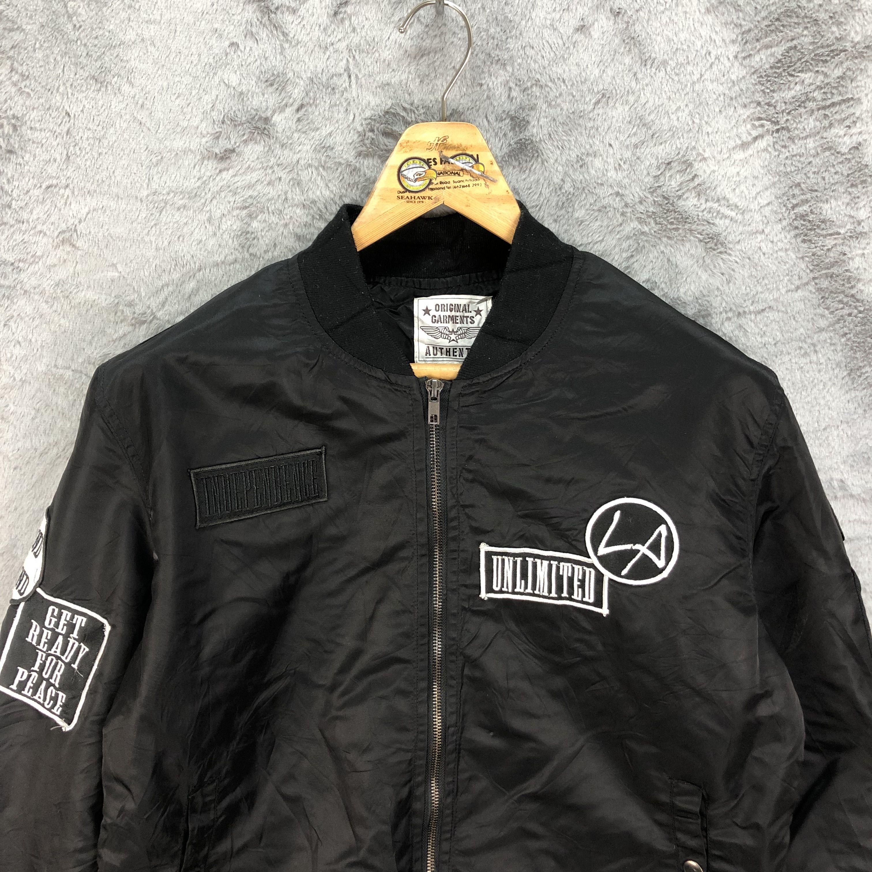 Japanese Brand Bomber Patch Independence Unlimited Sound X Ground #4706-164 Size US L / EU 52-54 / 3 - 2 Thumbnail