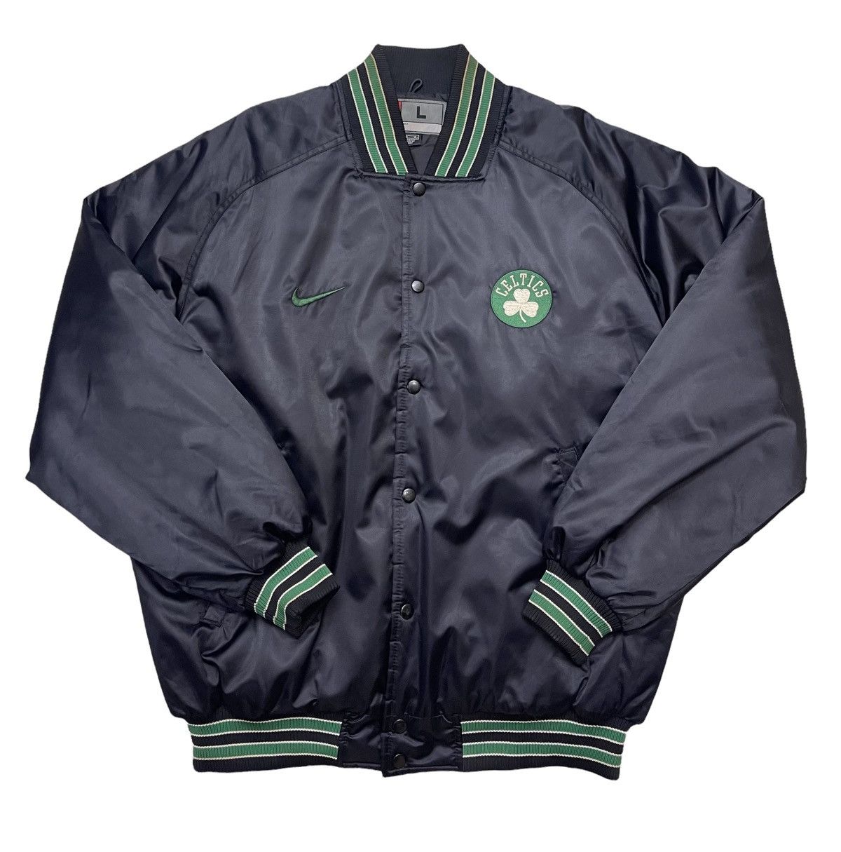 Nike Vintage 90s Nike NBA Boston Celtics Varsity Jacket Size US L / EU 52-54 / 3 - 3 Thumbnail