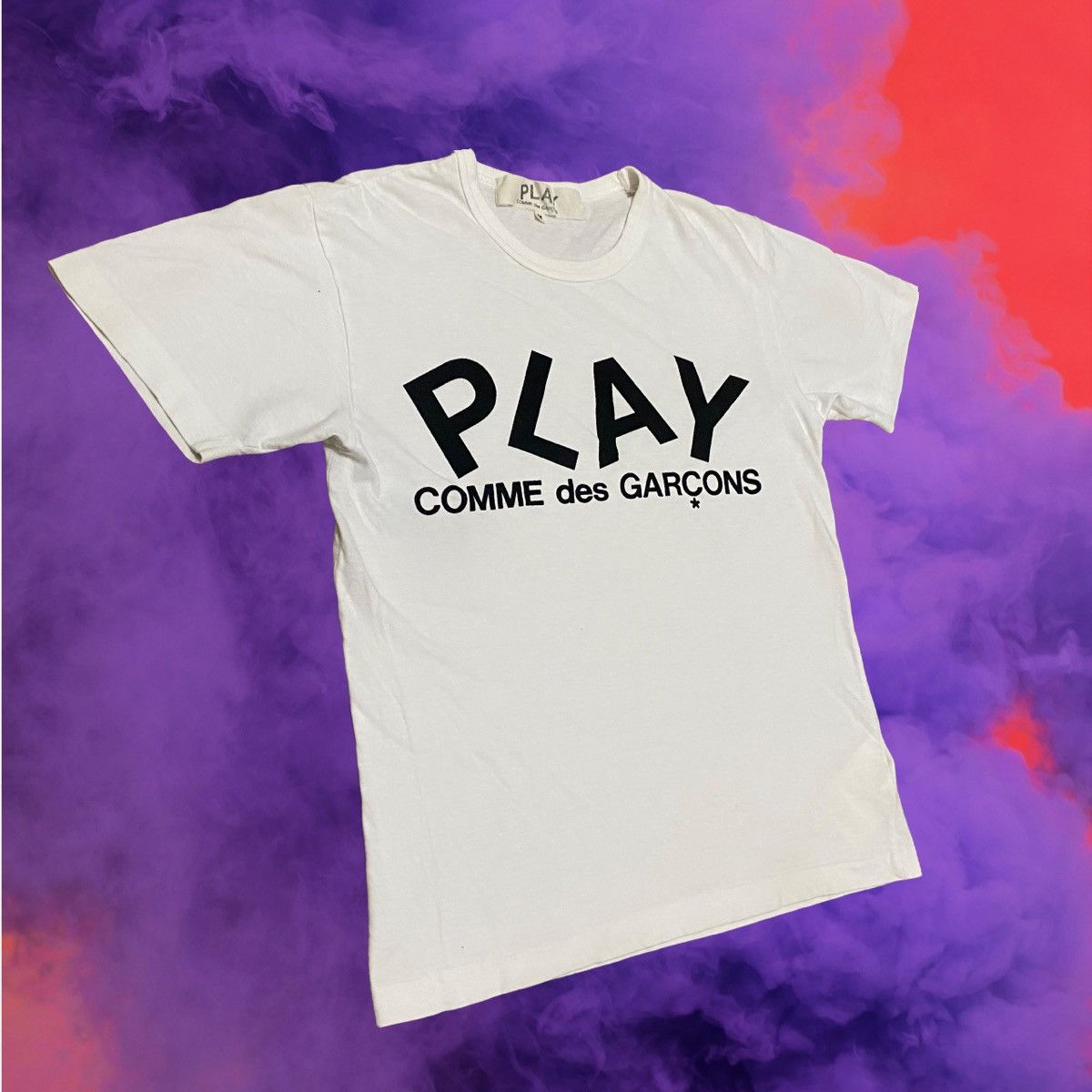Comme des Garcons × Japanese Brand × Vintage Vintage Comme Des Garcon Play Spell Out Tee Size US S / EU 44-46 / 1 - 4 Thumbnail