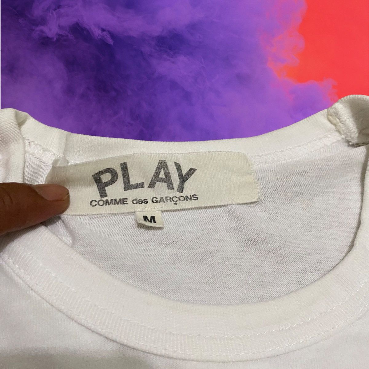 Comme des Garcons × Japanese Brand × Vintage Vintage Comme Des Garcon Play Spell Out Tee Size US S / EU 44-46 / 1 - 6 Thumbnail