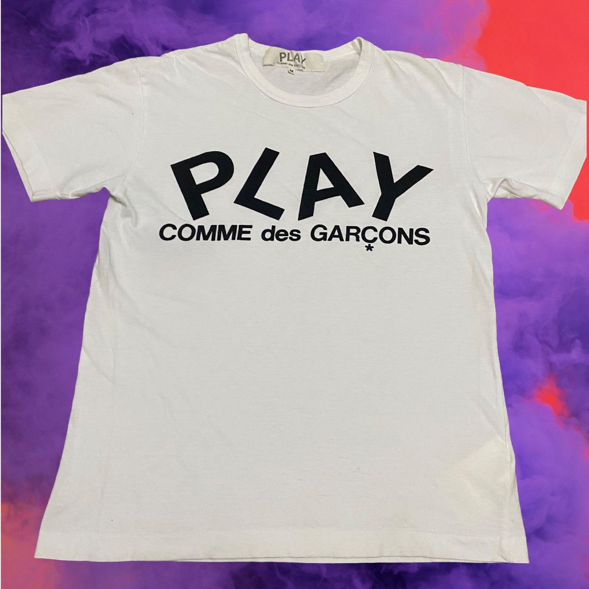Comme des Garcons × Japanese Brand × Vintage Vintage Comme Des Garcon Play Spell Out Tee Size US S / EU 44-46 / 1 - 2 Thumbnail
