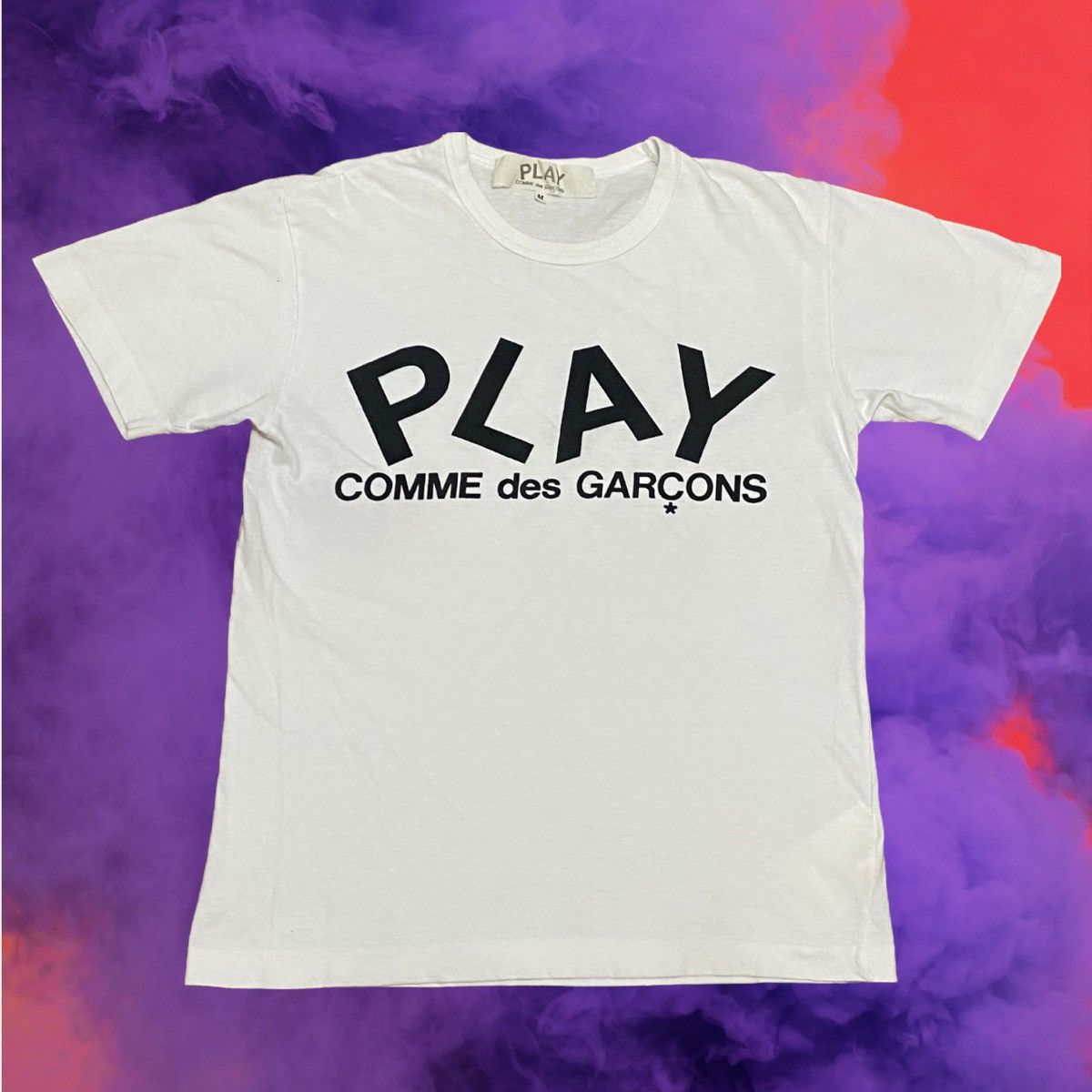 Comme des Garcons × Japanese Brand × Vintage Vintage Comme Des Garcon Play Spell Out Tee Size US S / EU 44-46 / 1 - 1 Thumbnail