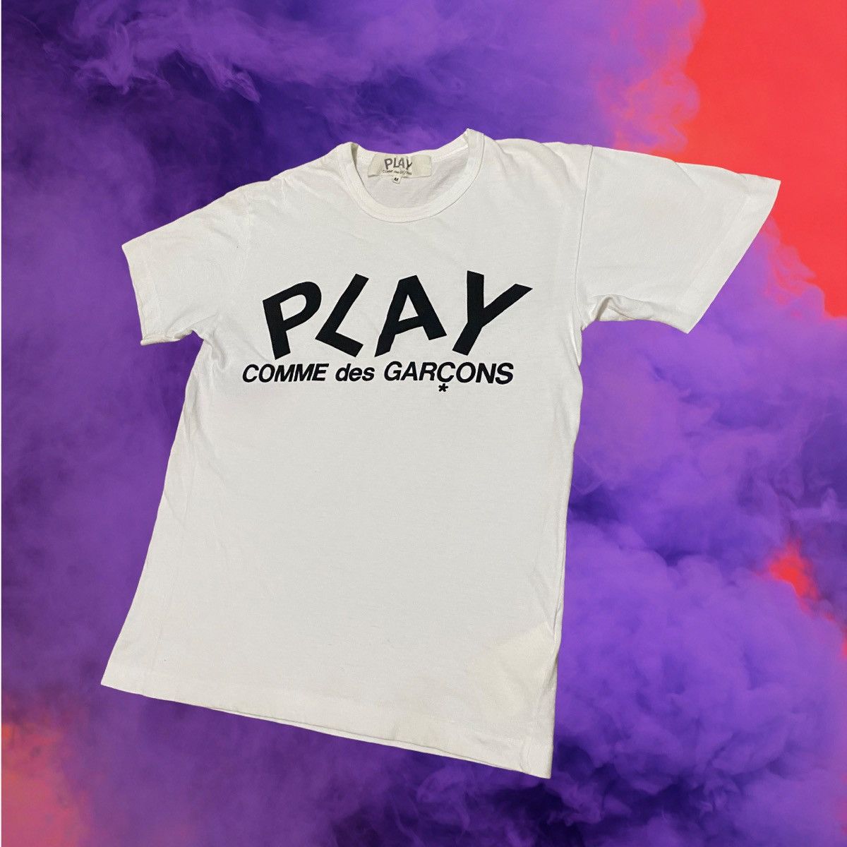Comme des Garcons × Japanese Brand × Vintage Vintage Comme Des Garcon Play Spell Out Tee Size US S / EU 44-46 / 1 - 3 Thumbnail