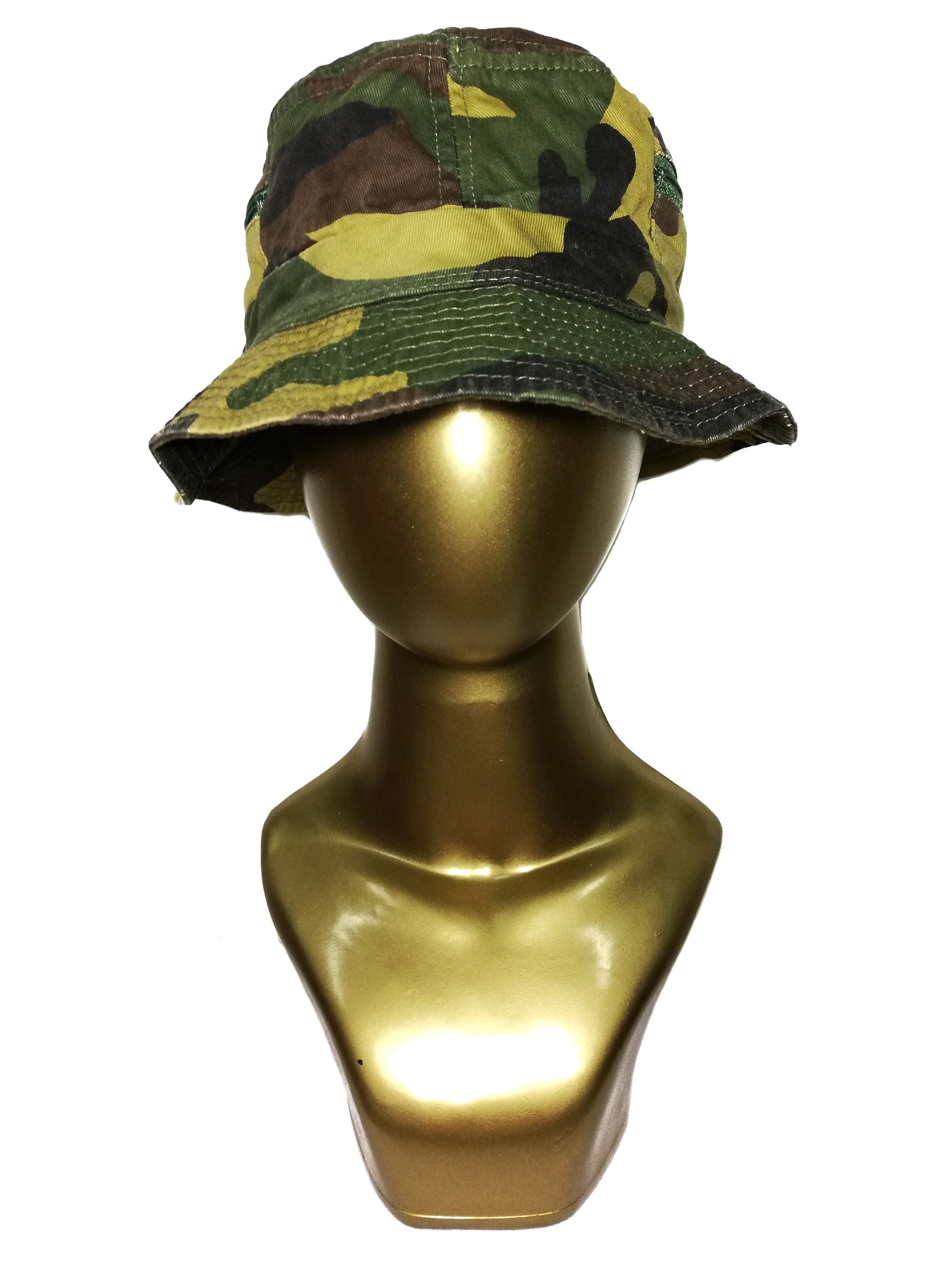 Japanese Brand 🔥Japanese Military Green Camo Double Pocket Bucket Hat🔥 Size ONE SIZE - 3 Thumbnail