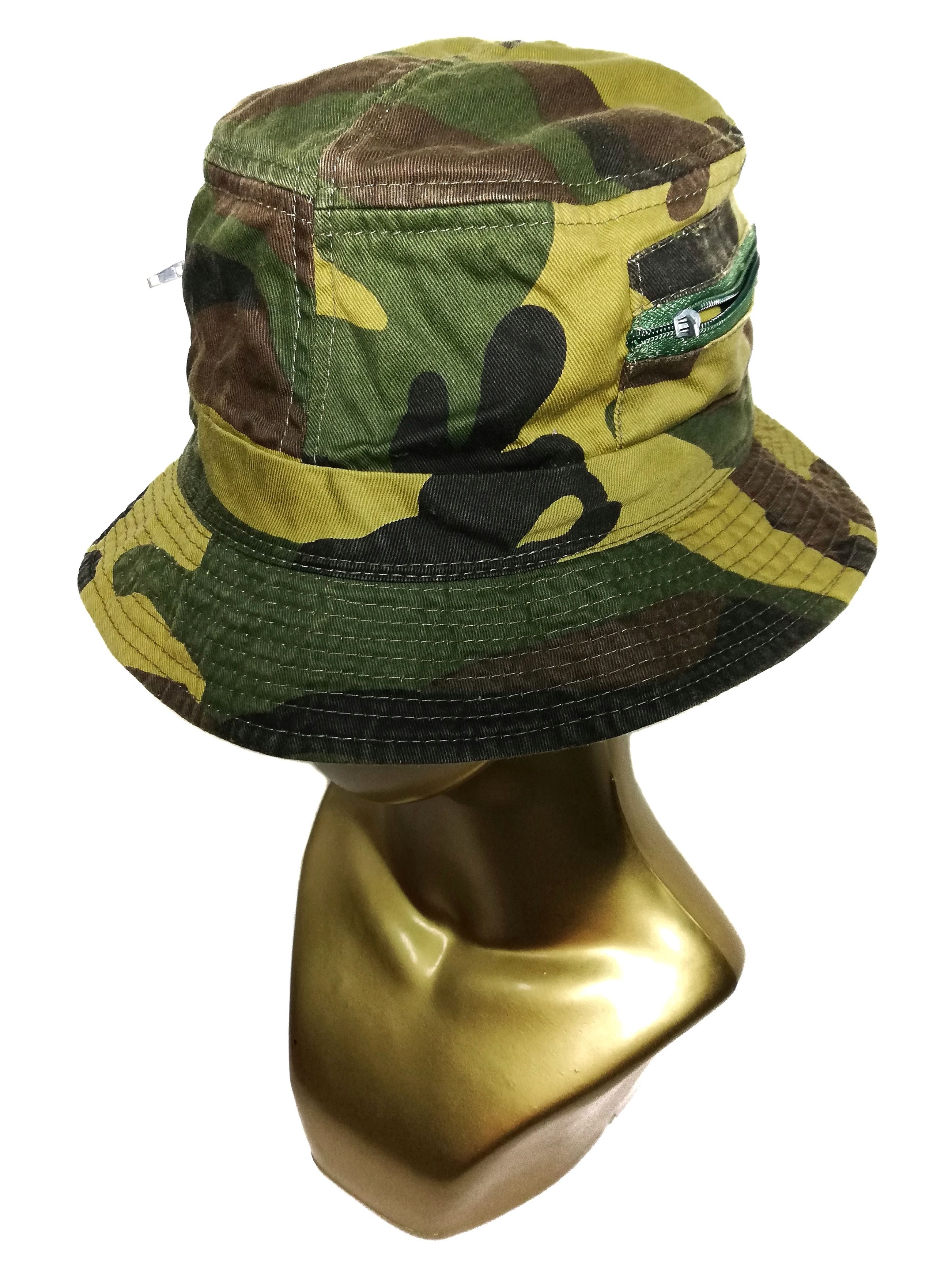 Japanese Brand 🔥Japanese Military Green Camo Double Pocket Bucket Hat🔥 Size ONE SIZE - 10 Thumbnail