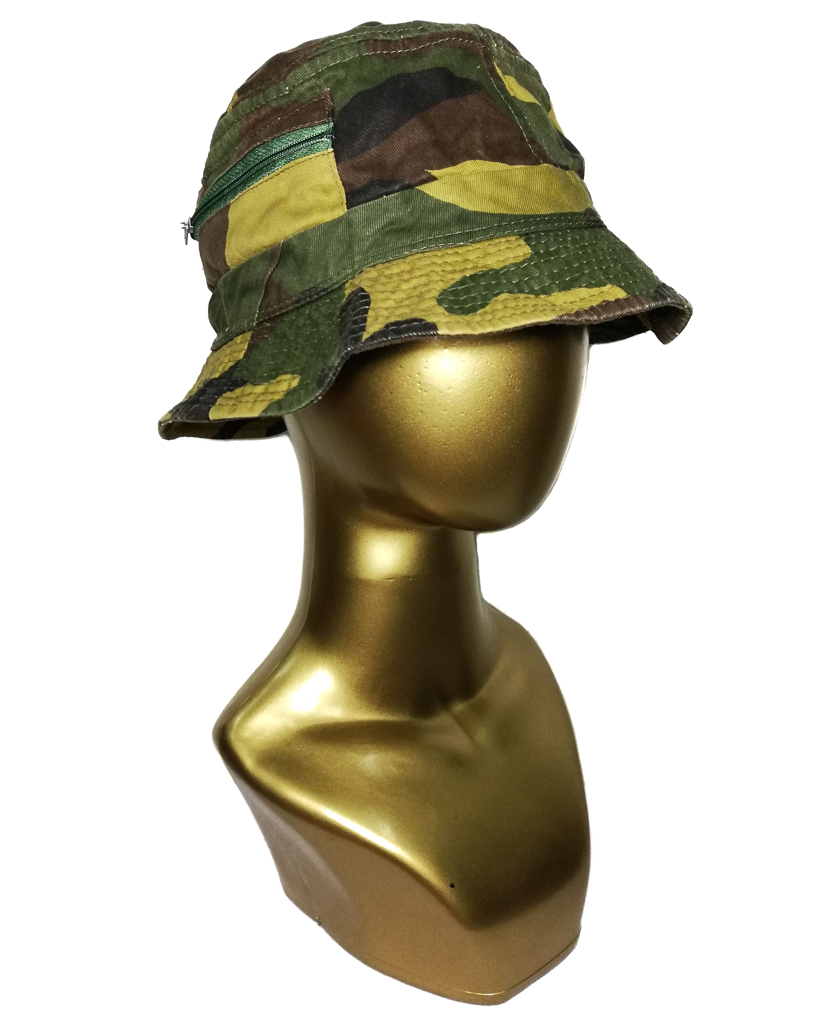 Japanese Brand 🔥Japanese Military Green Camo Double Pocket Bucket Hat🔥 Size ONE SIZE - 2 Thumbnail