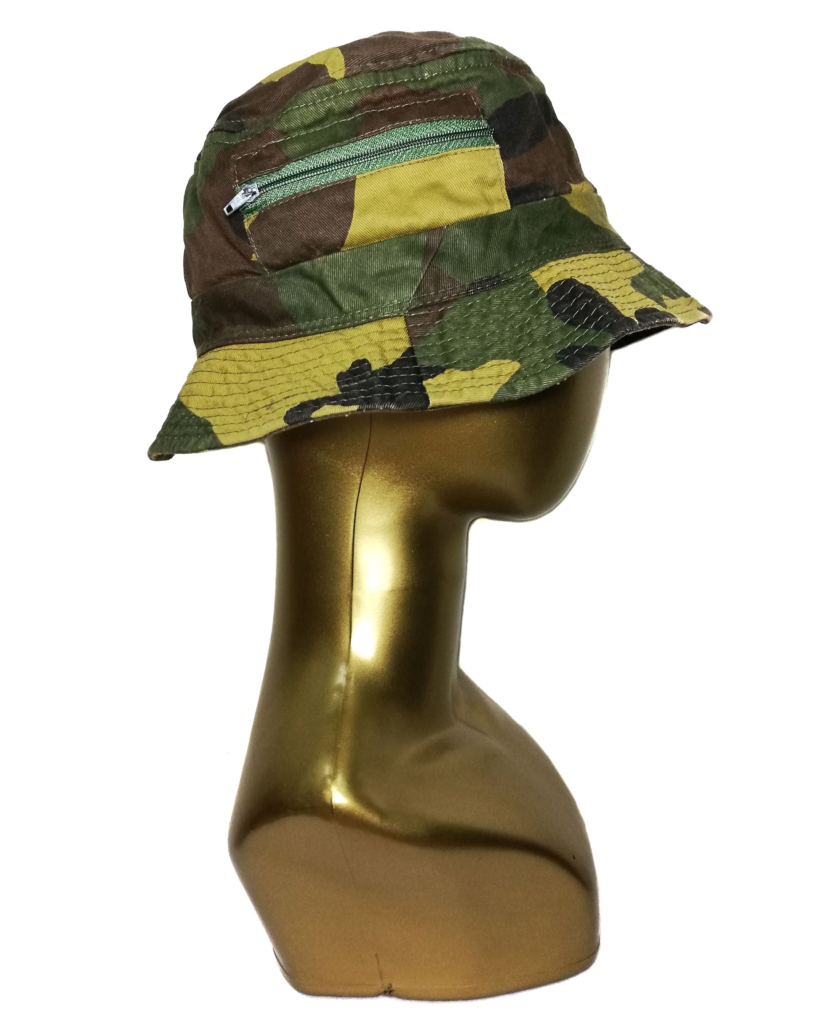 Japanese Brand 🔥Japanese Military Green Camo Double Pocket Bucket Hat🔥 Size ONE SIZE - 1 Thumbnail
