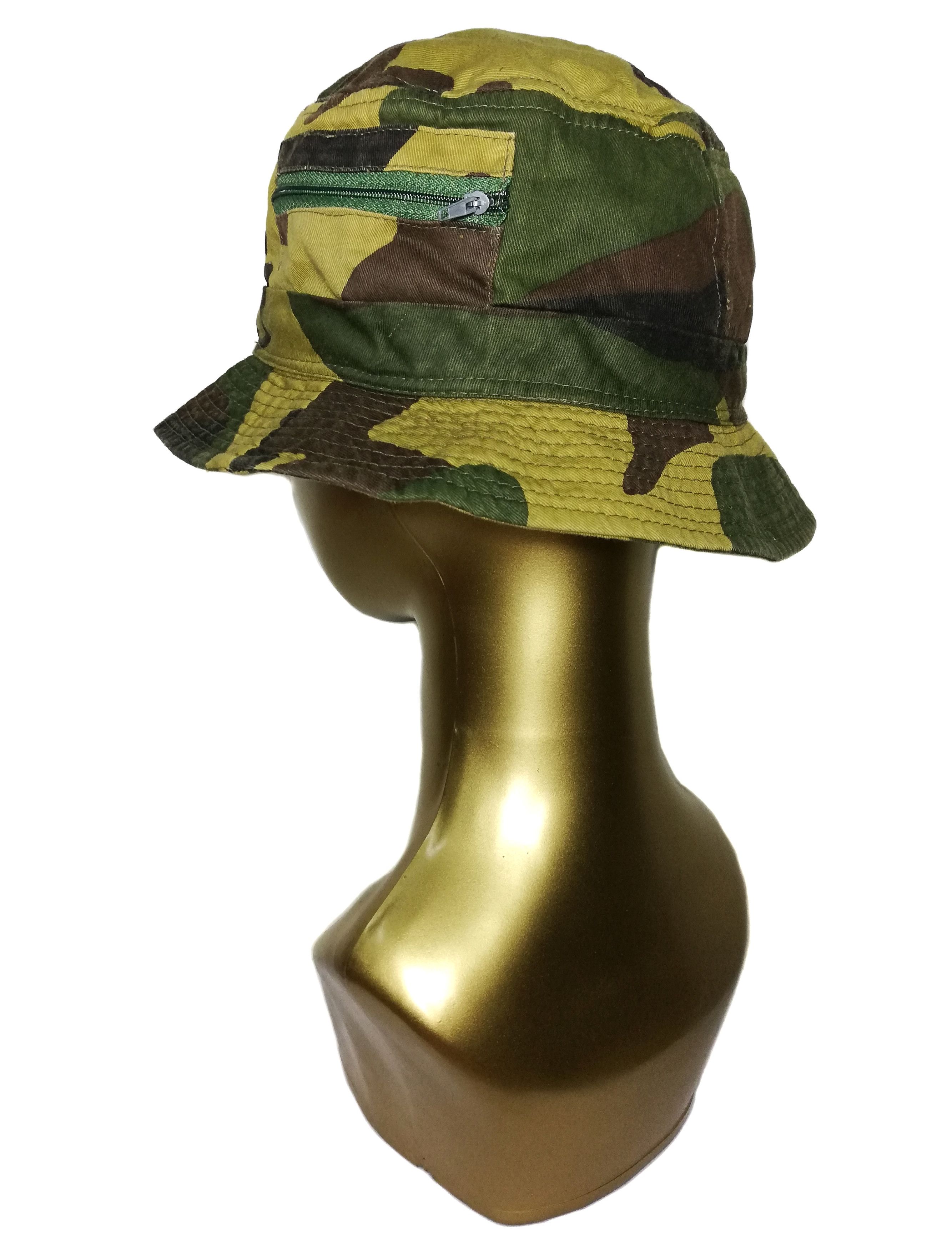 Japanese Brand 🔥Japanese Military Green Camo Double Pocket Bucket Hat🔥 Size ONE SIZE - 6 Thumbnail