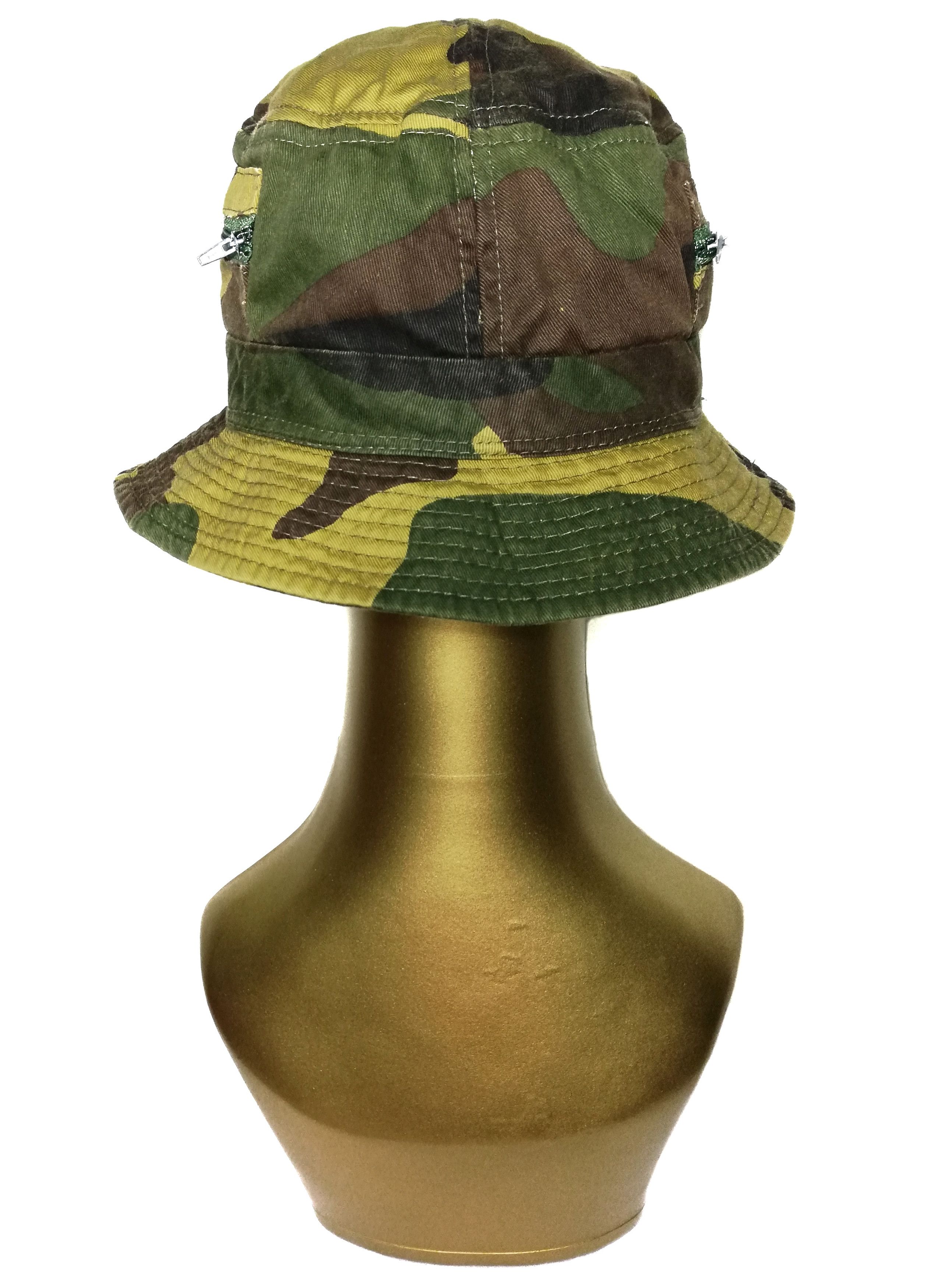 Japanese Brand 🔥Japanese Military Green Camo Double Pocket Bucket Hat🔥 Size ONE SIZE - 7 Thumbnail
