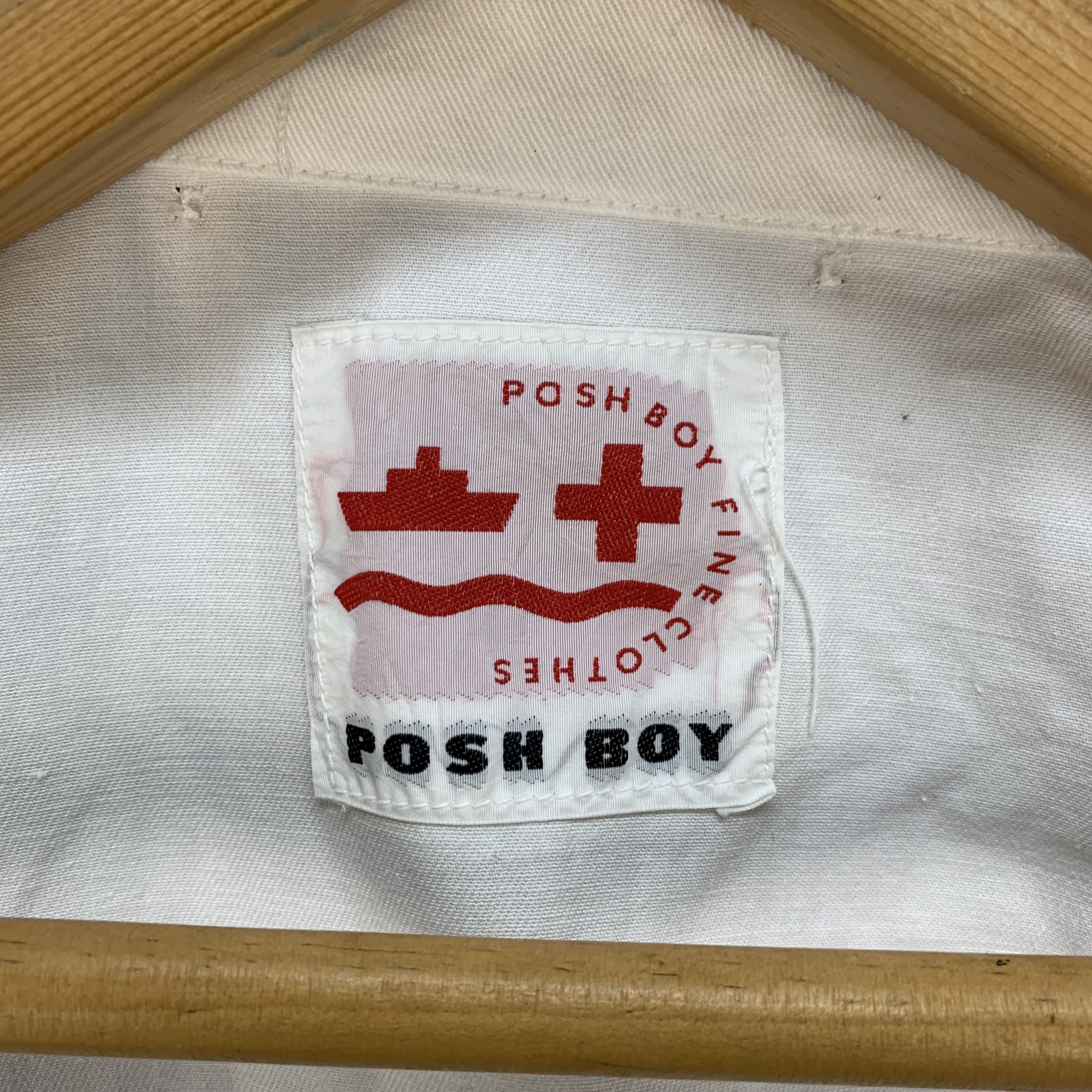 Japanese Brand POSH BOY SPORTS Big Logo Cropped Jacket #4371-141 Size US M / EU 48-50 / 2 - 9 Thumbnail