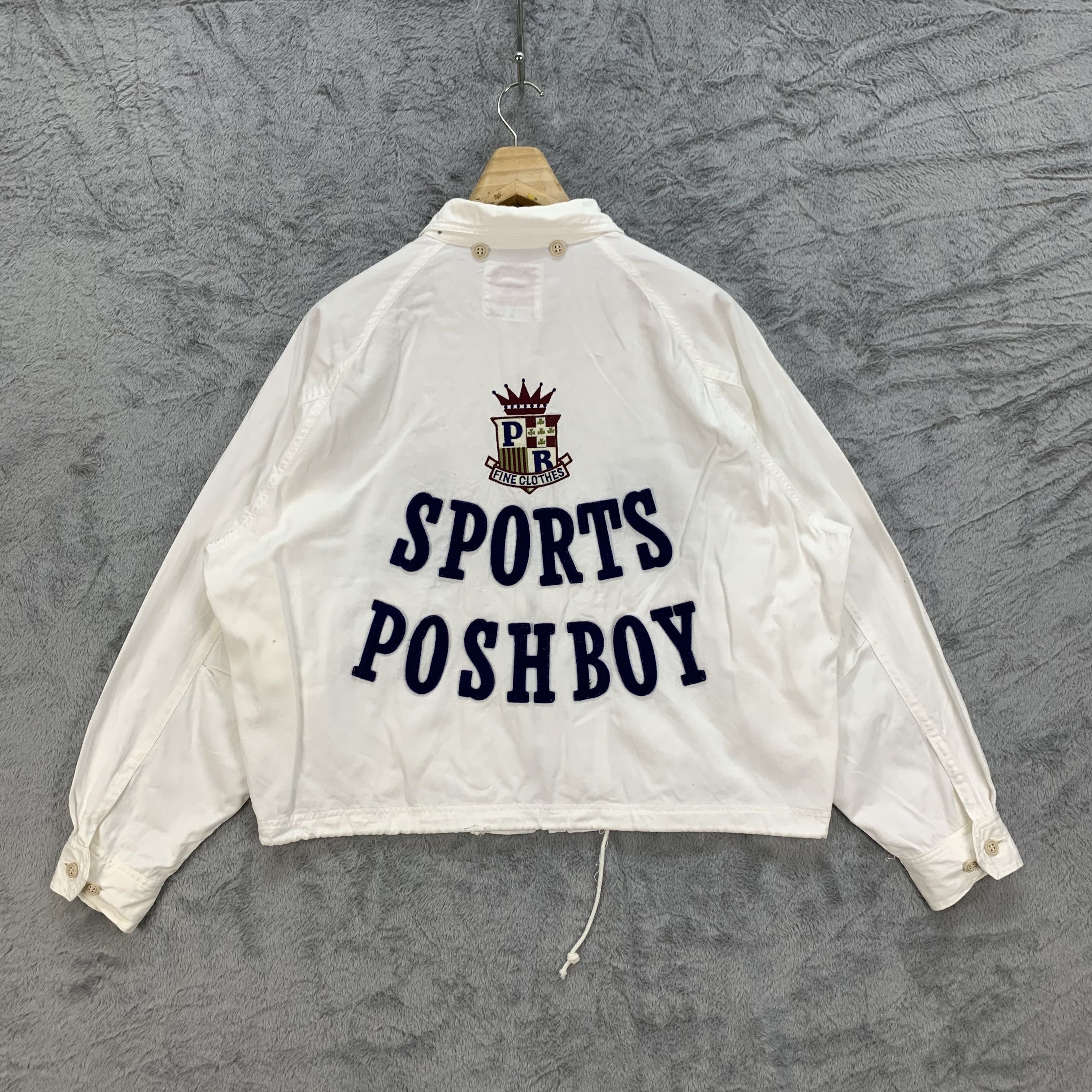 Japanese Brand POSH BOY SPORTS Big Logo Cropped Jacket #4371-141 Size US M / EU 48-50 / 2 - 11 Thumbnail