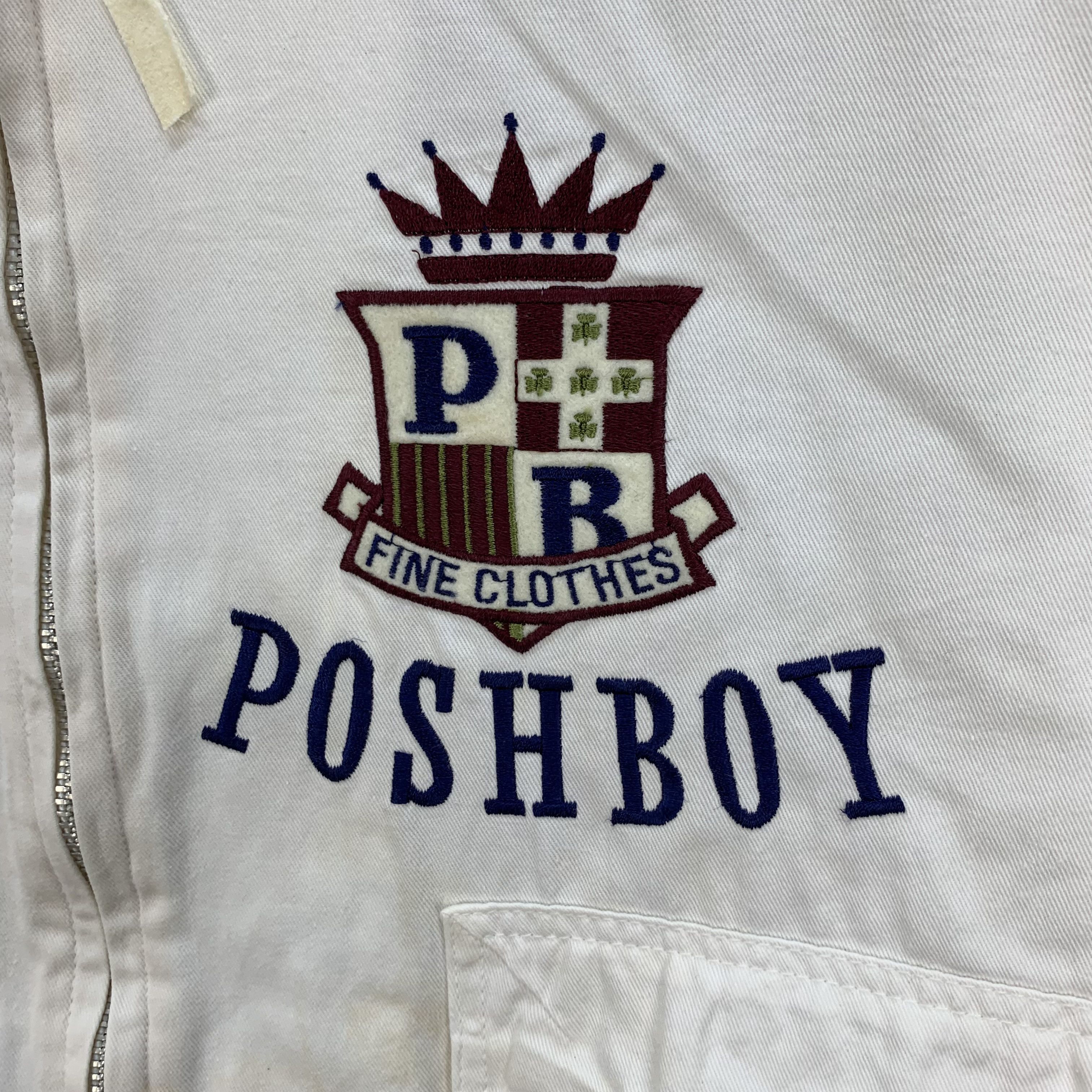 Japanese Brand POSH BOY SPORTS Big Logo Cropped Jacket #4371-141 Size US M / EU 48-50 / 2 - 4 Thumbnail