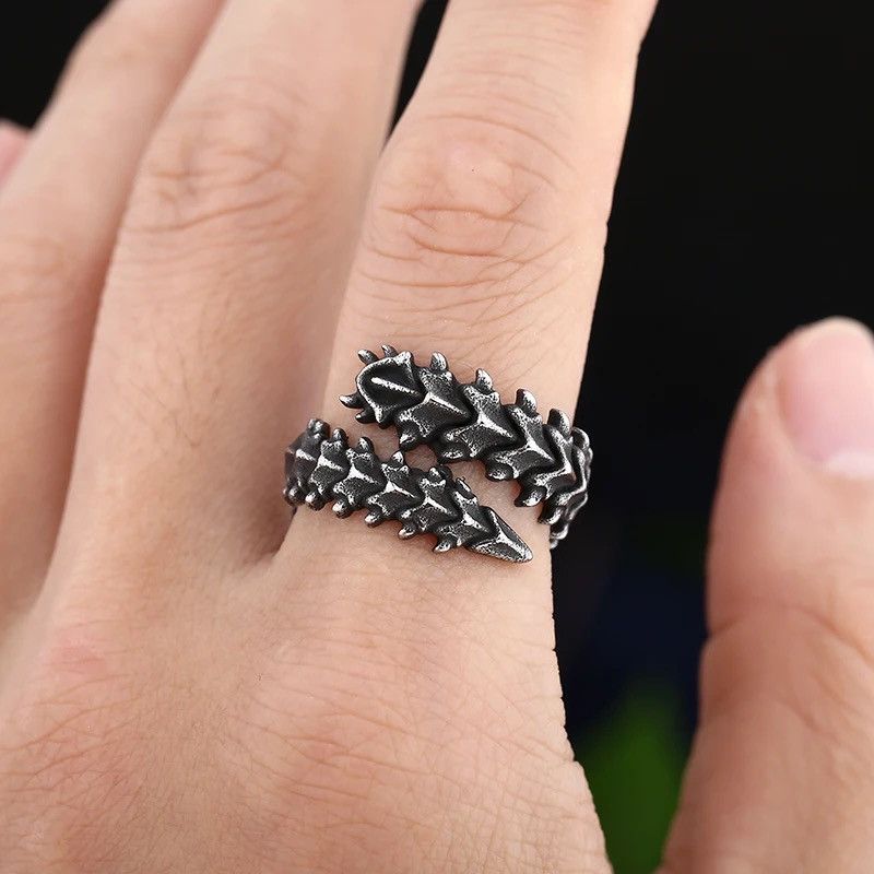 Jewelry Creative Spine Dragon Bone Rings Size ONE SIZE - 1 Thumbnail
