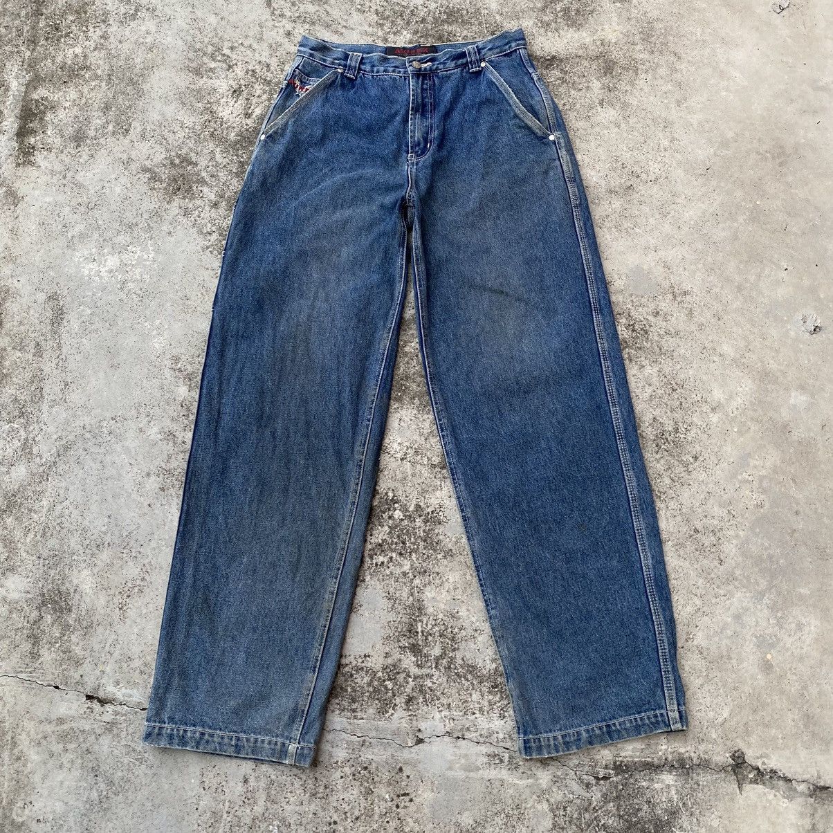 Avirex × JNCO × Vintage STEALS🔥VINTAGE AVIREX JNCO Style CARPENTER DENIM JEANS W31 Size US 31 - 2 Thumbnail