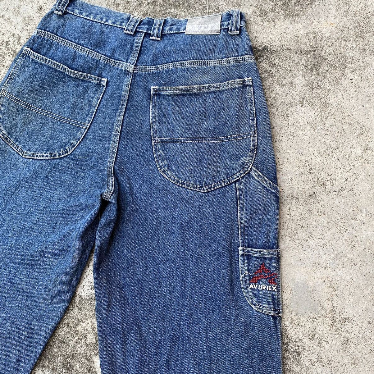 Avirex × JNCO × Vintage STEALS🔥VINTAGE AVIREX JNCO Style CARPENTER DENIM JEANS W31 Size US 31 - 12 Thumbnail