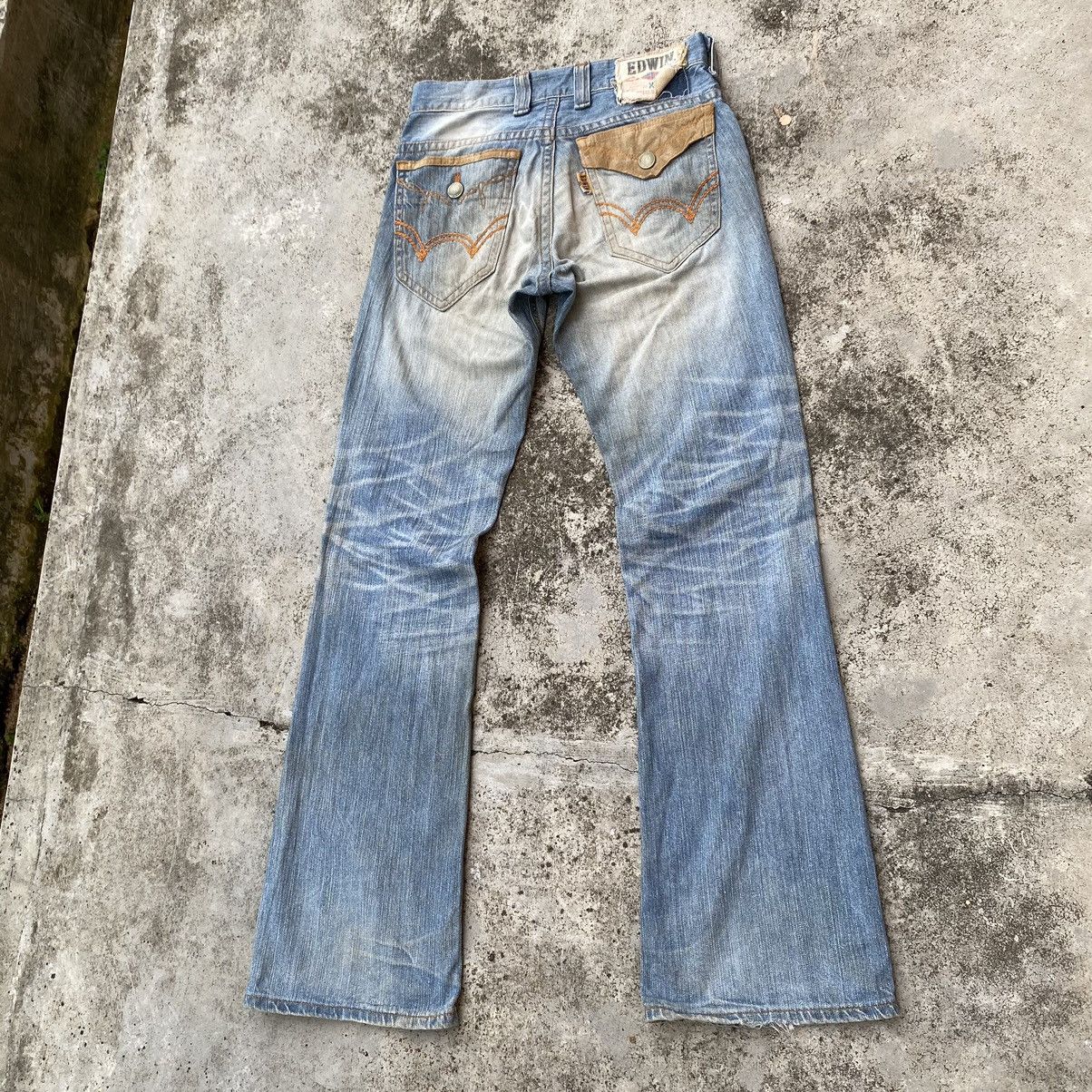Japanese Brand Steals🔥VINTAGE Edwin Xv XWX Mud Wash Flare Jeans Size US 31 - 6 Thumbnail
