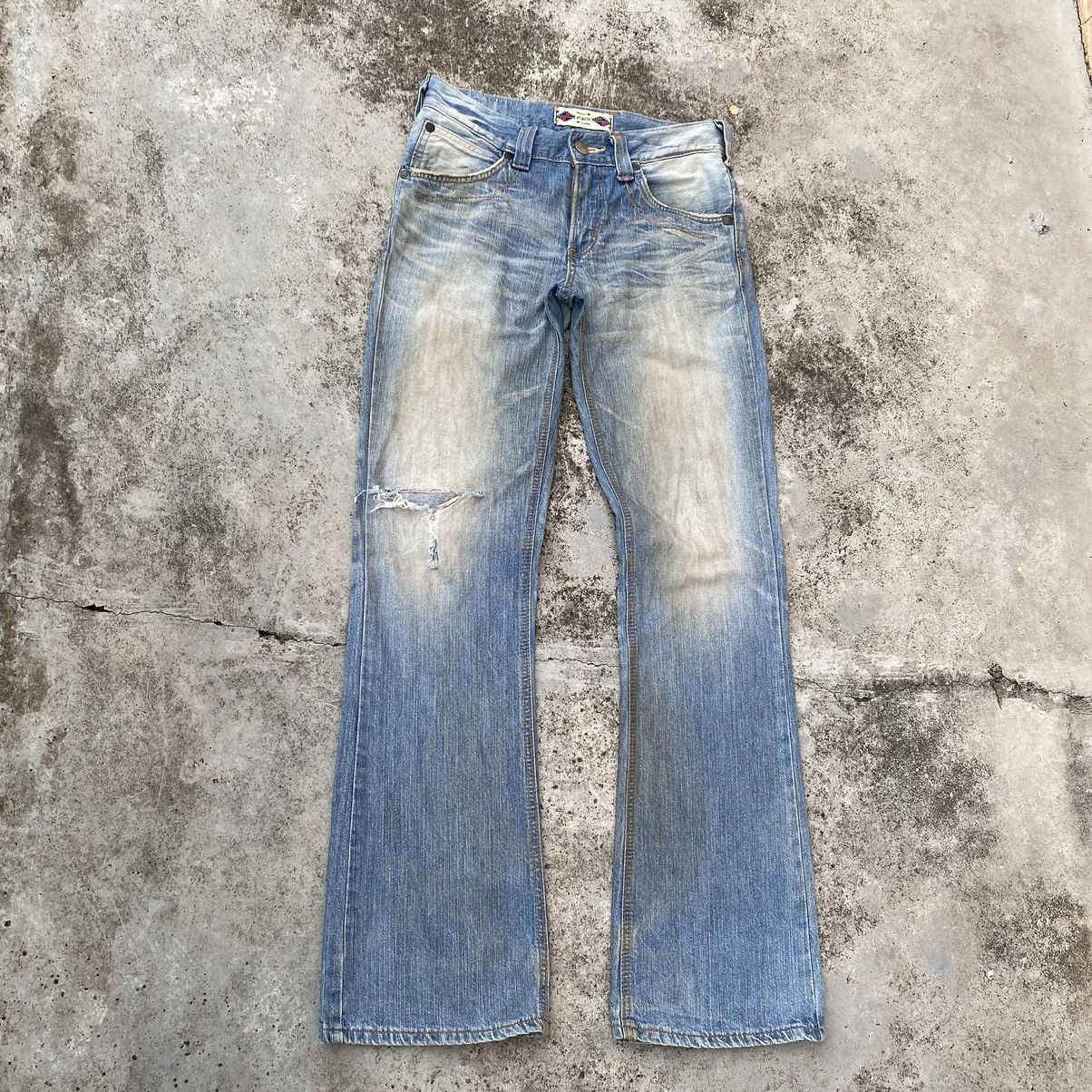 Japanese Brand Steals🔥VINTAGE Edwin Xv XWX Mud Wash Flare Jeans Size US 31 - 3 Thumbnail
