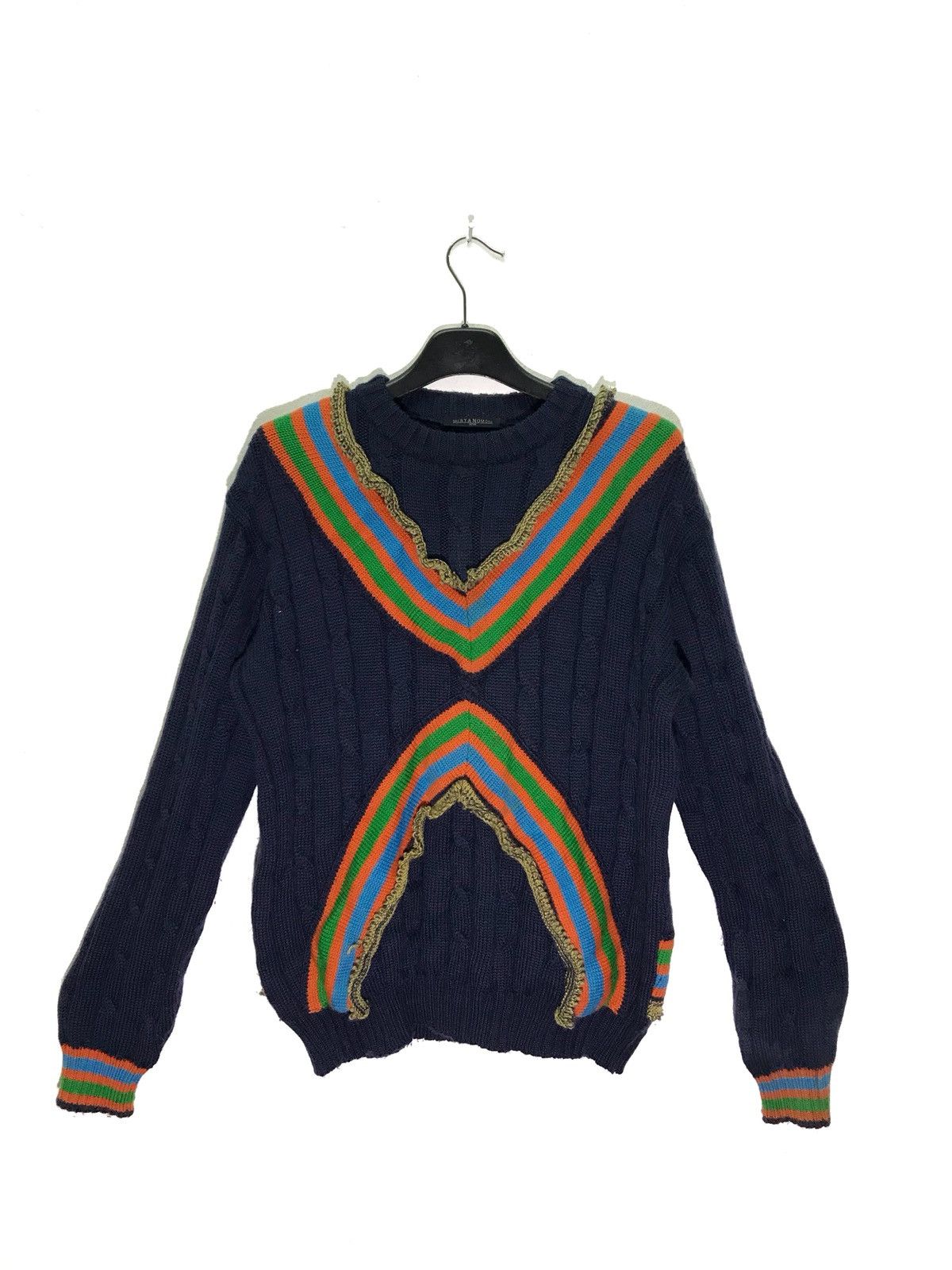 Designer × Japanese Brand Shinya Nomoto Wool Cable Knit Sweater Made In Japan Size US M / EU 48-50 / 2 - 1 Thumbnail