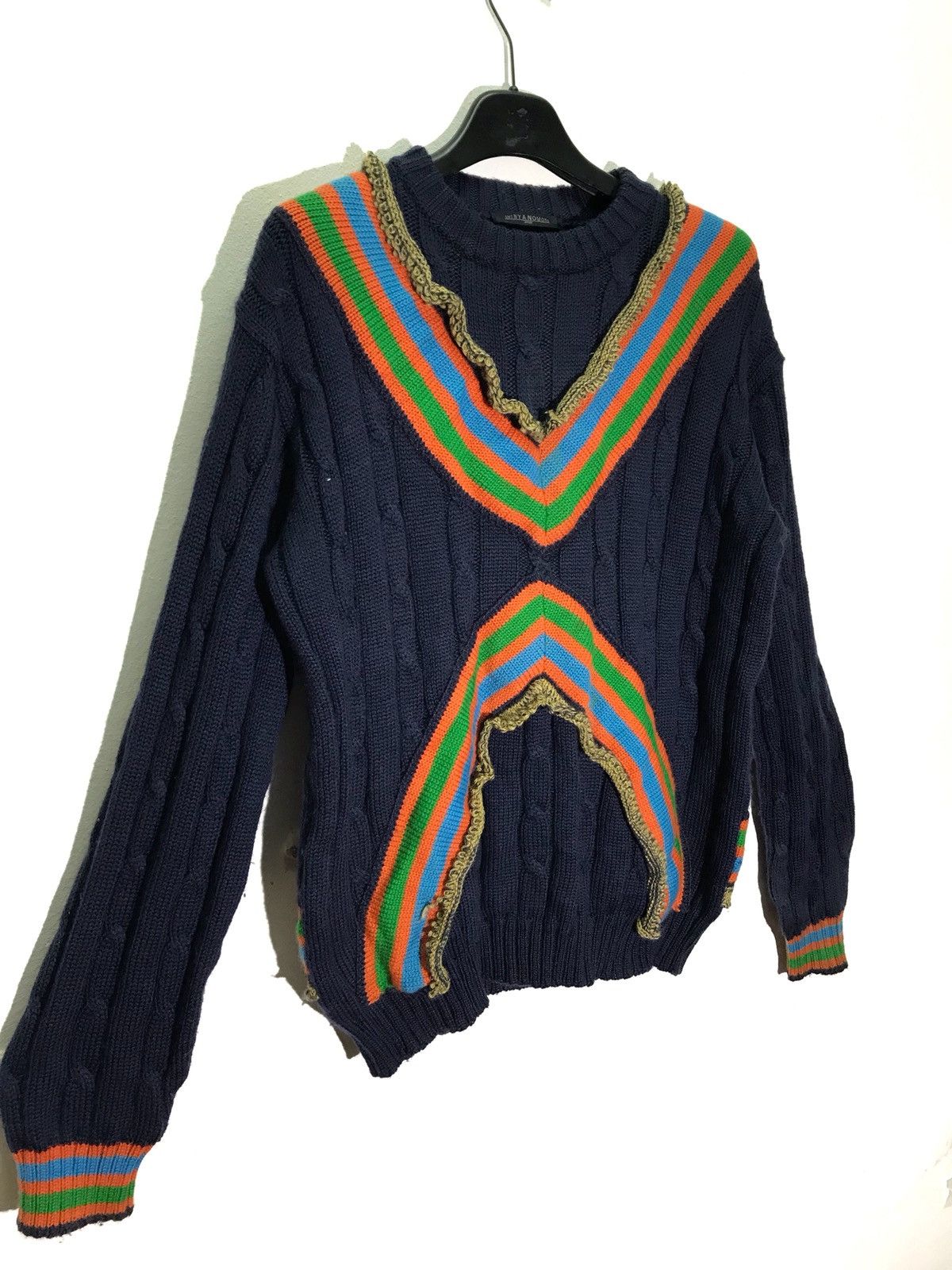 Designer × Japanese Brand Shinya Nomoto Wool Cable Knit Sweater Made In Japan Size US M / EU 48-50 / 2 - 3 Thumbnail
