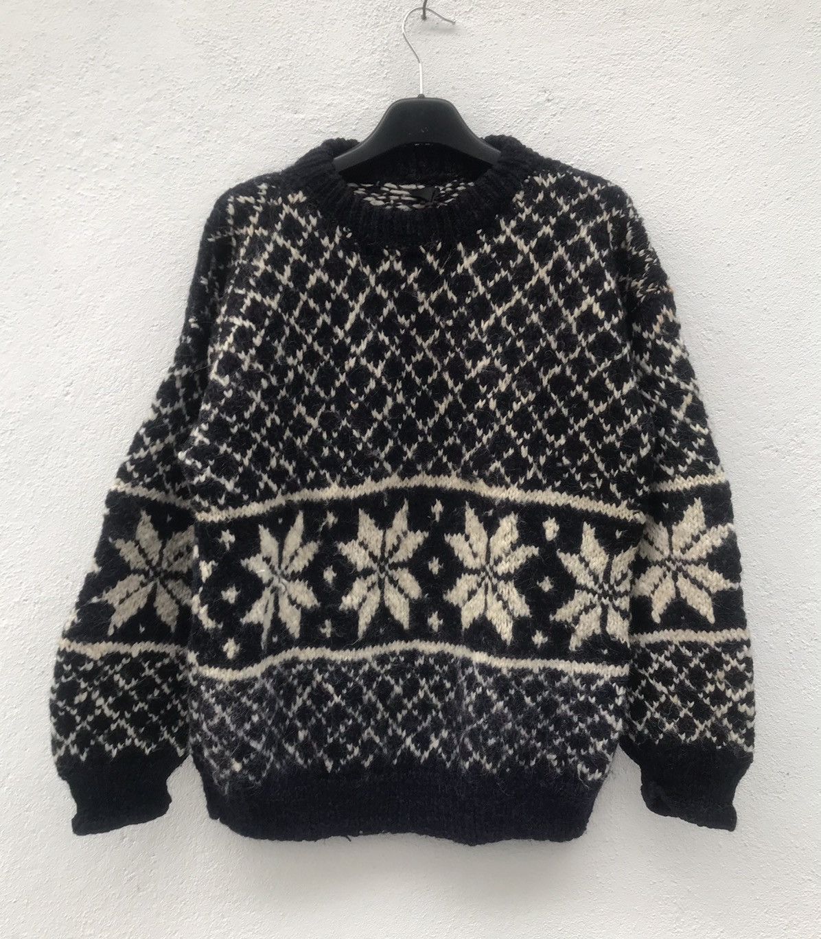 Handmade Vintage Indian Weavings Native Wool Knit Sweater Size US M / EU 48-50 / 2 - 1 Thumbnail