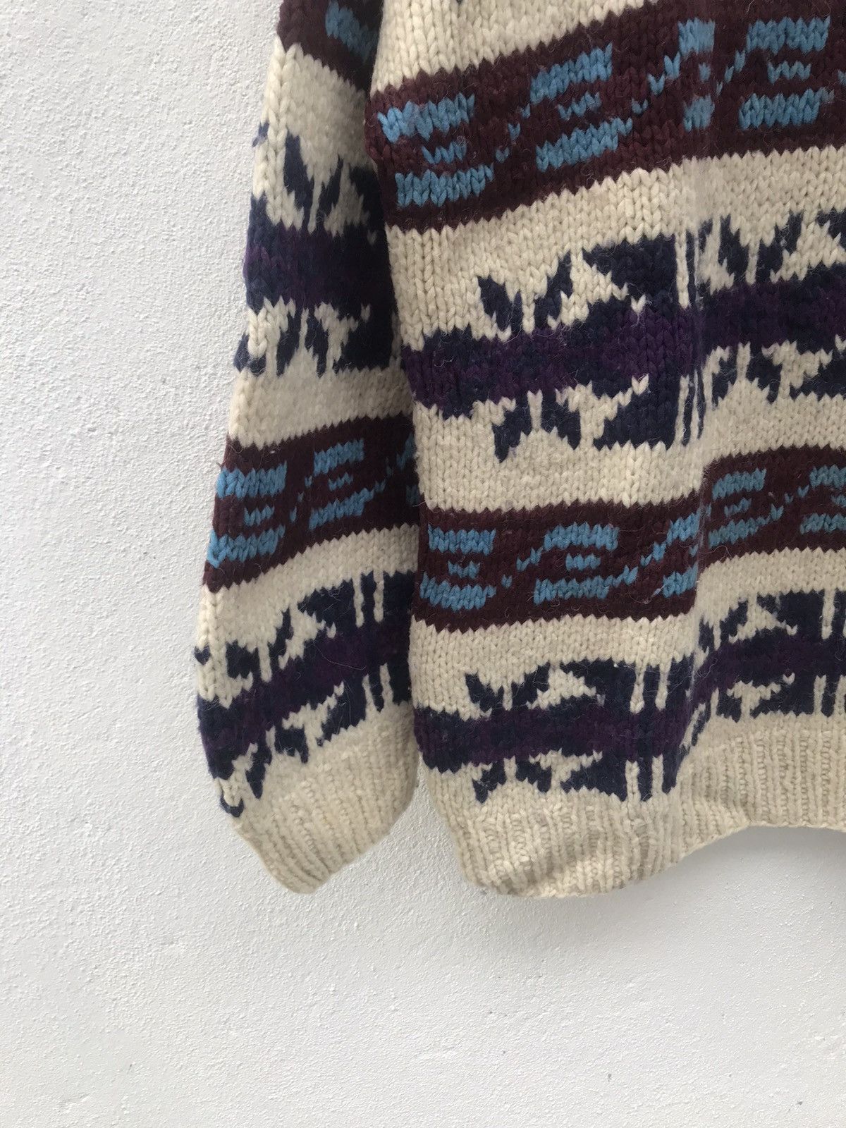 Vintage Vintage American Native style wool knit sweater Size US L / EU 52-54 / 3 - 4 Thumbnail
