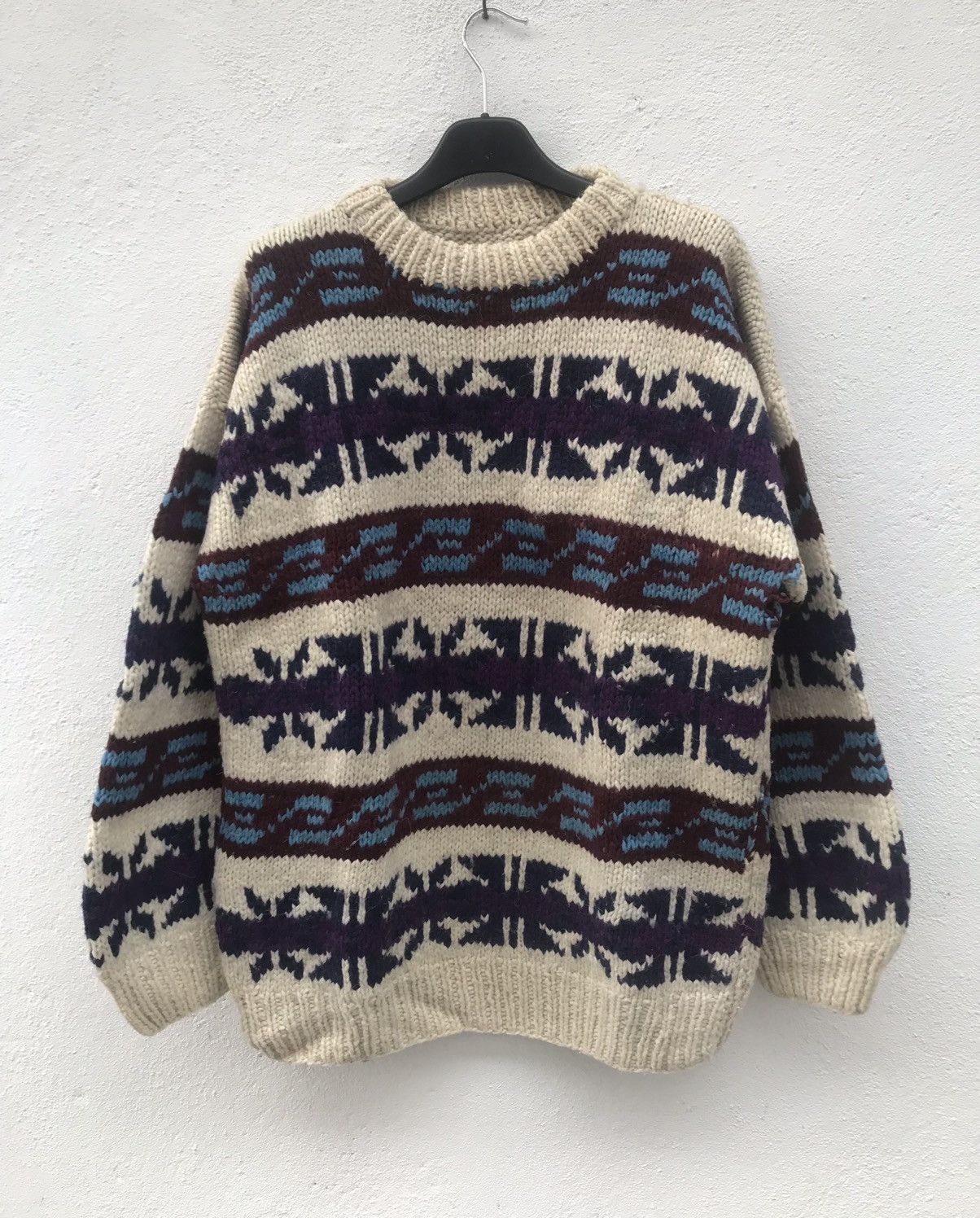 Vintage Vintage American Native style wool knit sweater Size US L / EU 52-54 / 3 - 1 Thumbnail