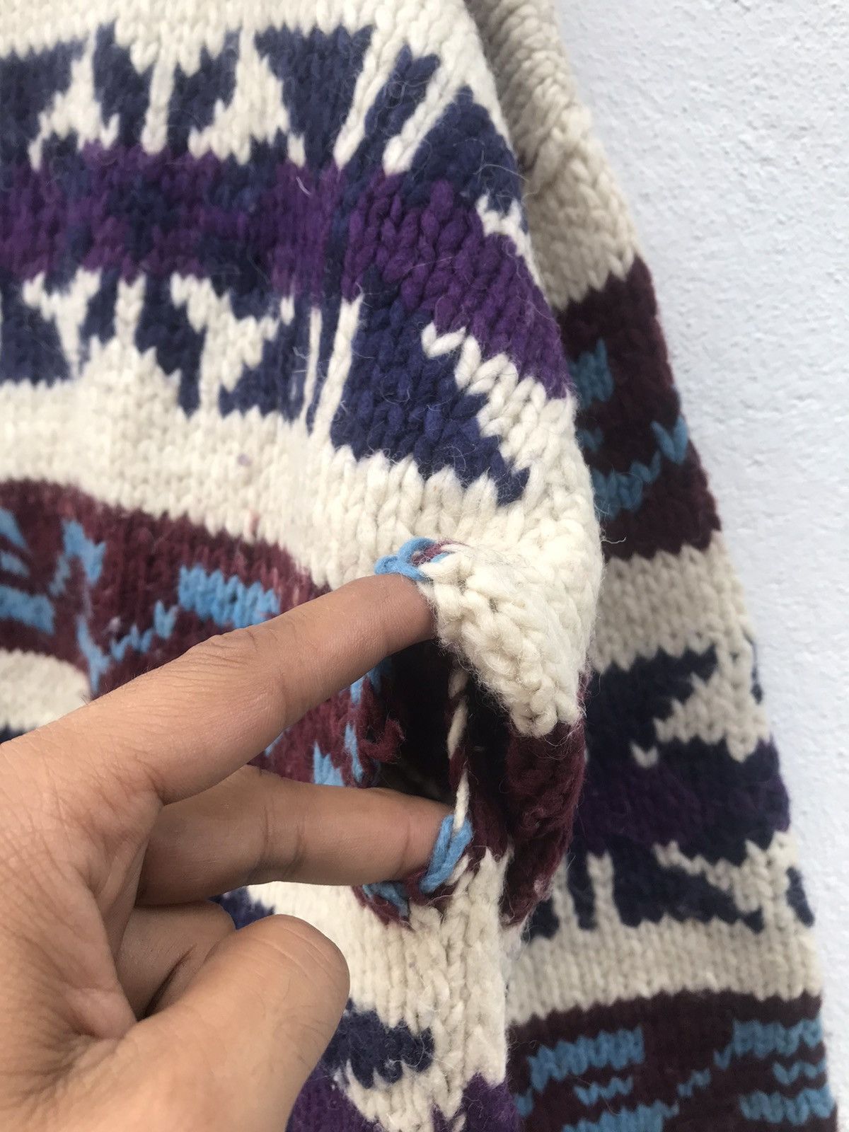 Vintage Vintage American Native style wool knit sweater Size US L / EU 52-54 / 3 - 5 Thumbnail