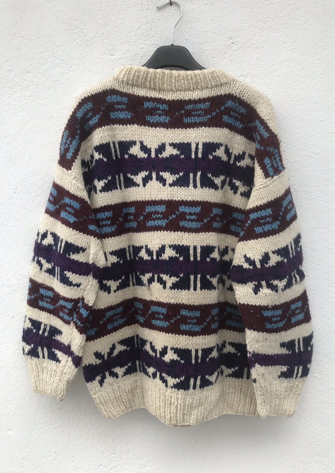 Vintage Vintage American Native style wool knit sweater Size US L / EU 52-54 / 3 - 3 Thumbnail