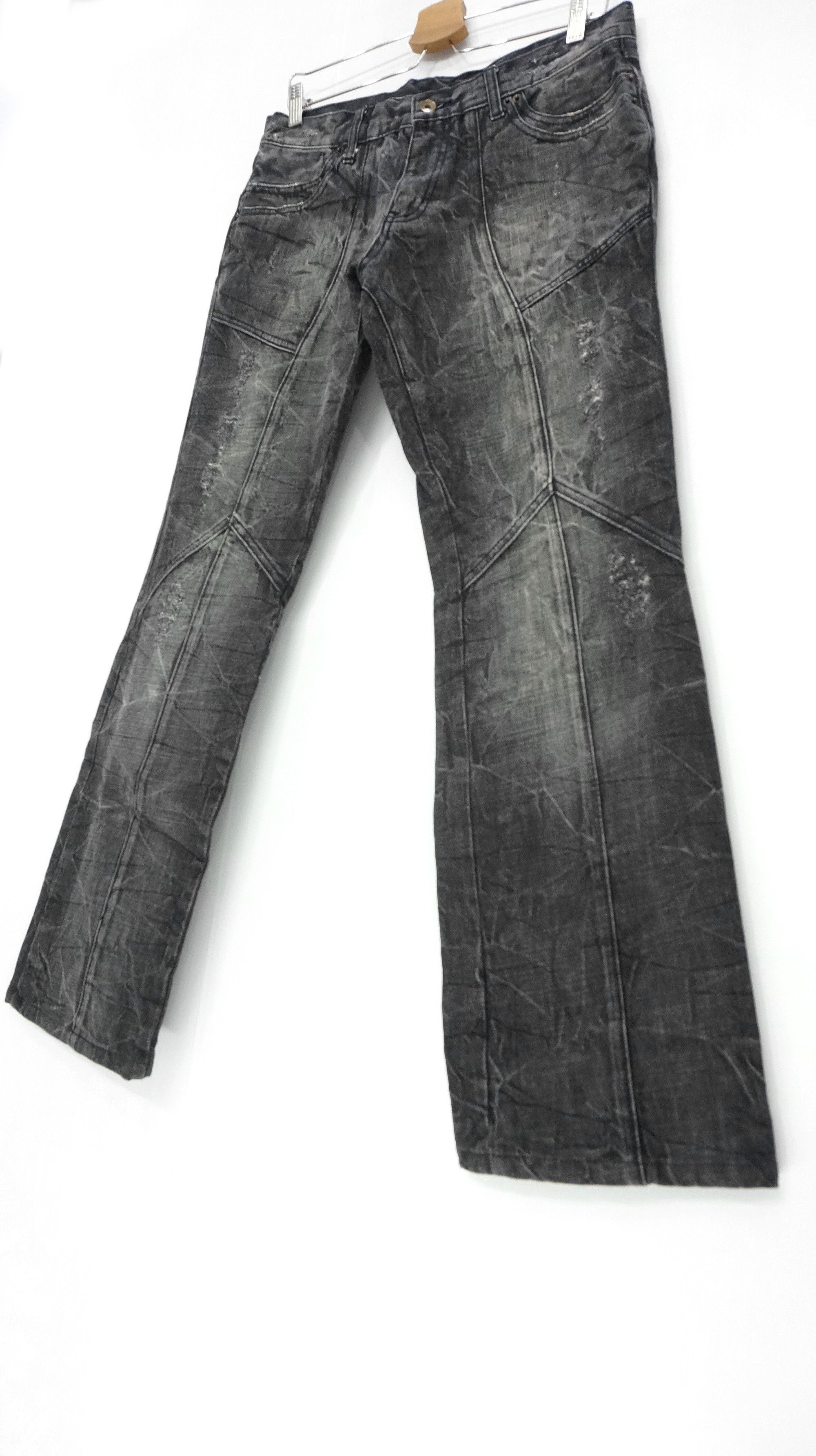 semanticdesign Vintage 🔥 SEMANTIC DESIGN Distressed Patchwork Denim Pants Size US 30 / EU 46 - 2 Thumbnail