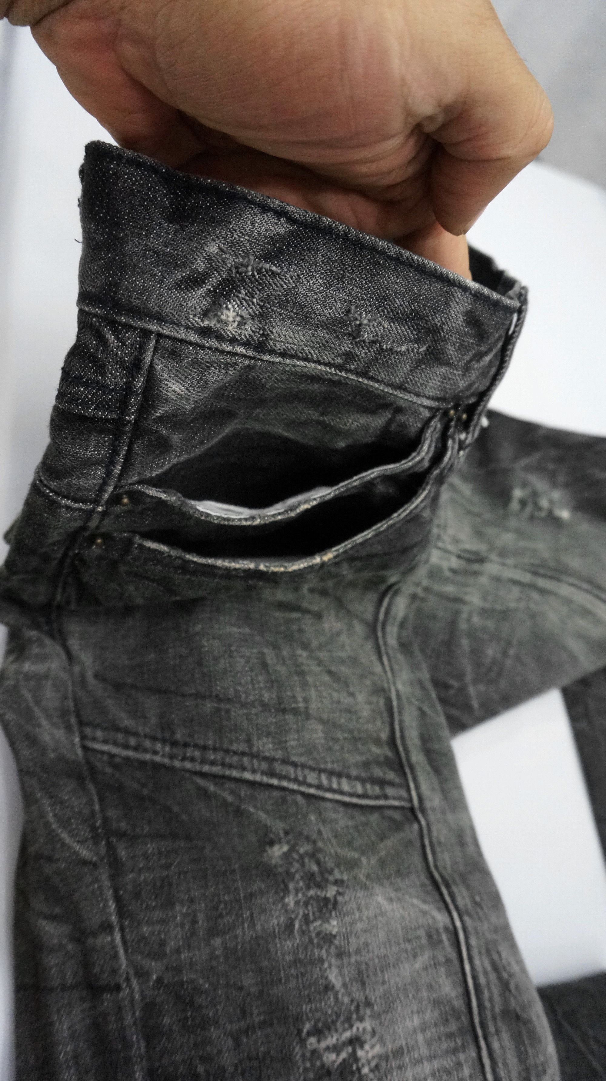 semanticdesign Vintage 🔥 SEMANTIC DESIGN Distressed Patchwork Denim Pants Size US 30 / EU 46 - 20 Thumbnail