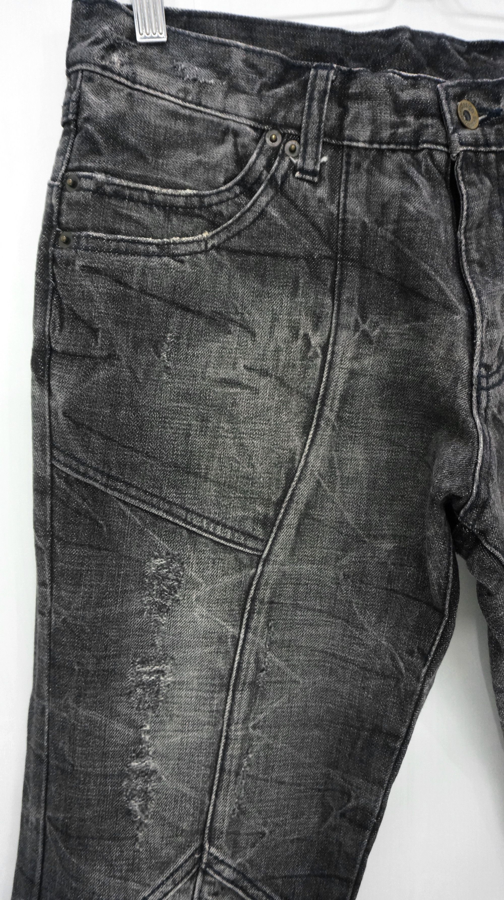 semanticdesign Vintage 🔥 SEMANTIC DESIGN Distressed Patchwork Denim Pants Size US 30 / EU 46 - 5 Thumbnail