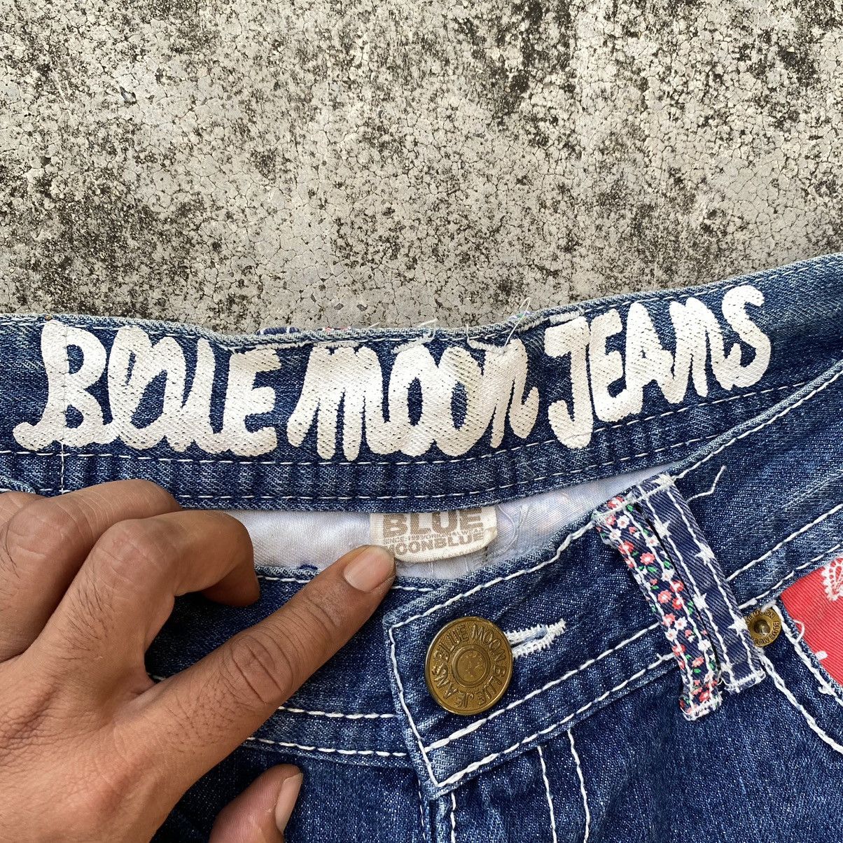 Blue Blue Japan × Japanese Brand × Vintage Steals🔥Vintage Blue Moon blue Japan Patchwork Denim Jeans Size 34" / US 12 / IT 48 - 9 Thumbnail
