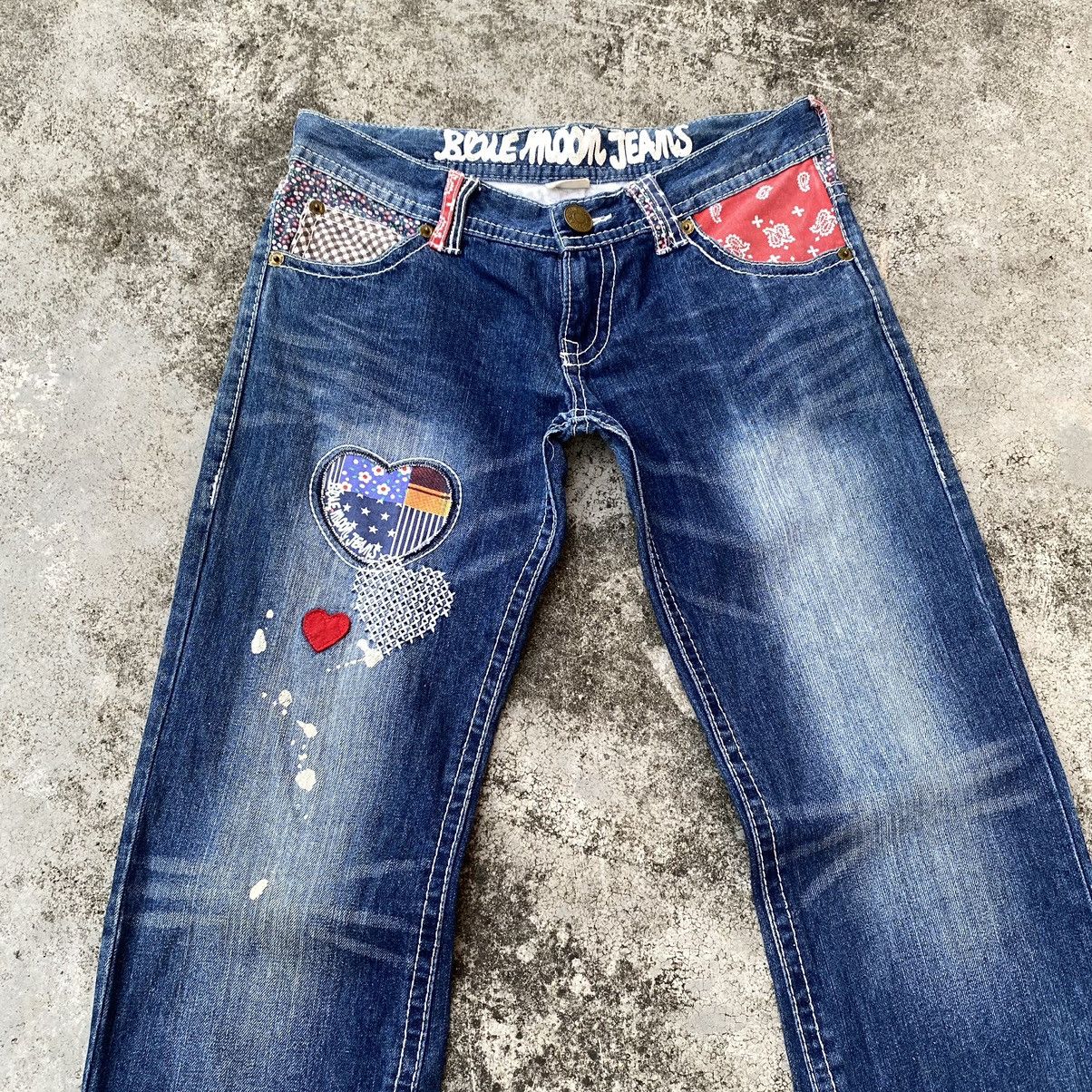 Blue Blue Japan × Japanese Brand × Vintage Steals🔥Vintage Blue Moon blue Japan Patchwork Denim Jeans Size 34" / US 12 / IT 48 - 5 Thumbnail