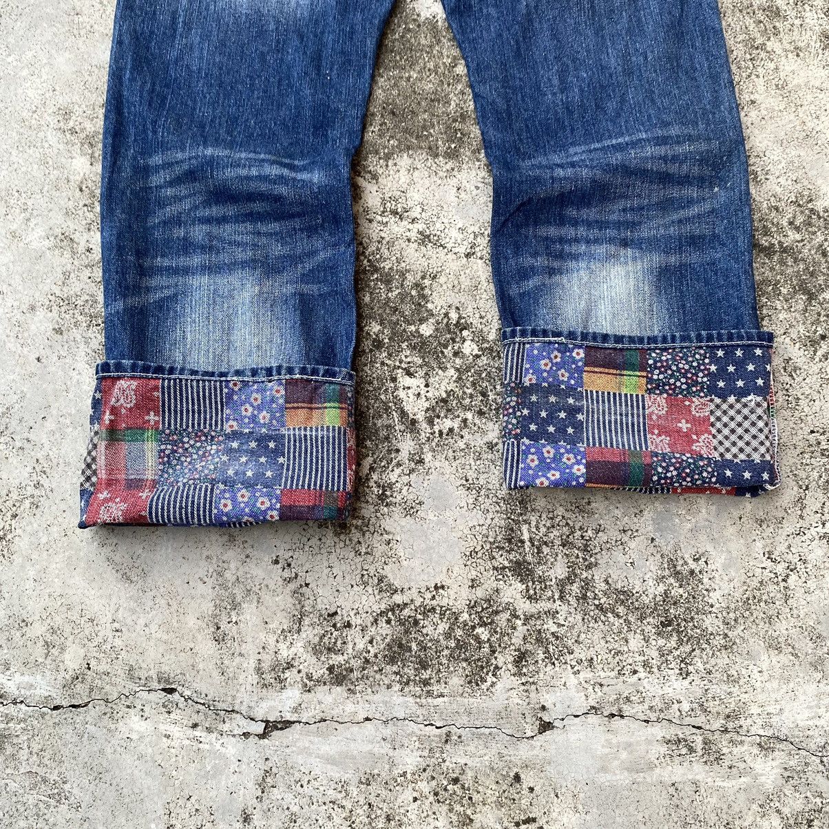 Blue Blue Japan × Japanese Brand × Vintage Steals🔥Vintage Blue Moon blue Japan Patchwork Denim Jeans Size 34" / US 12 / IT 48 - 13 Thumbnail