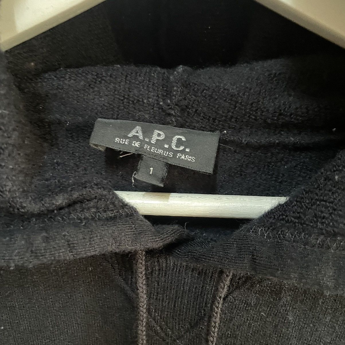A.P.C. 💥 Thrashed APC Distressed Black Hoodie Sweater Size US M / EU 48-50 / 2 - 7 Thumbnail