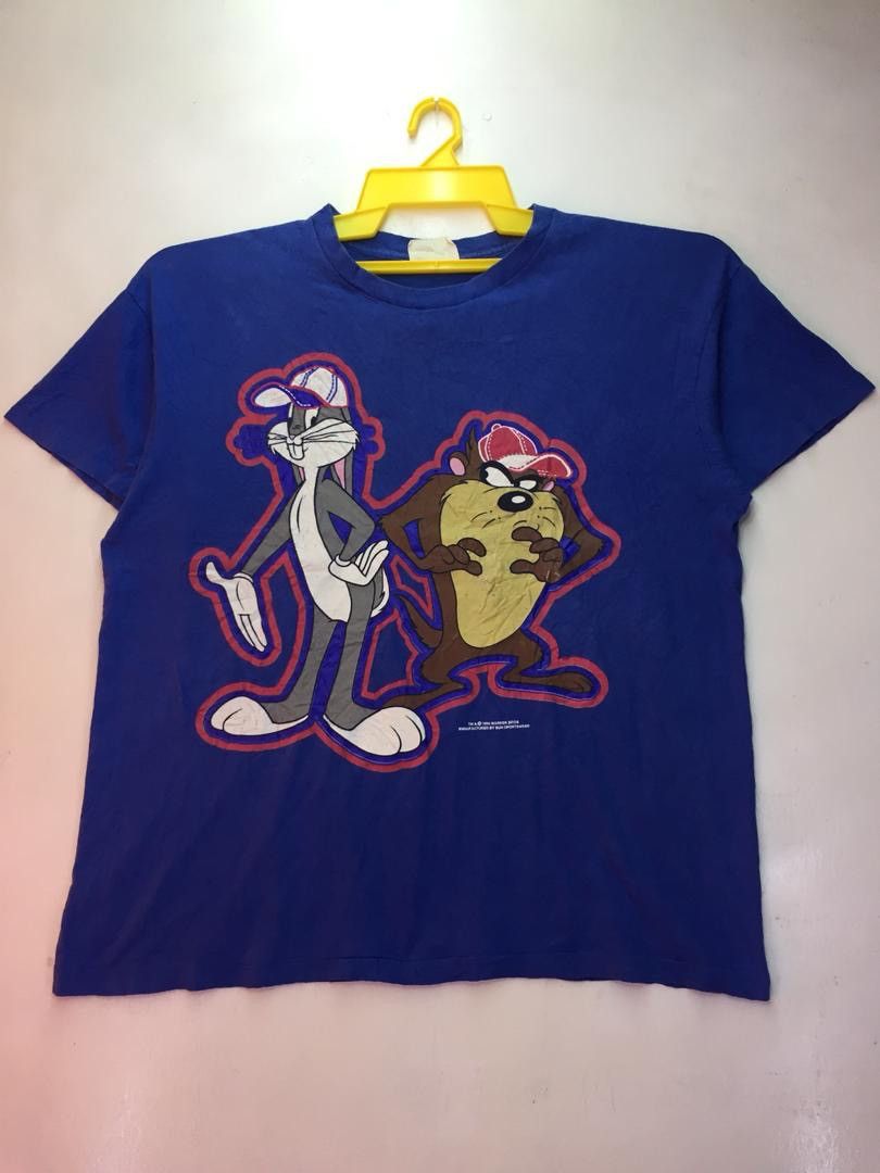 image of Vintage Warner Bros Buggs Bunny X Tazmania in Blue, Men's (Size 2XL)