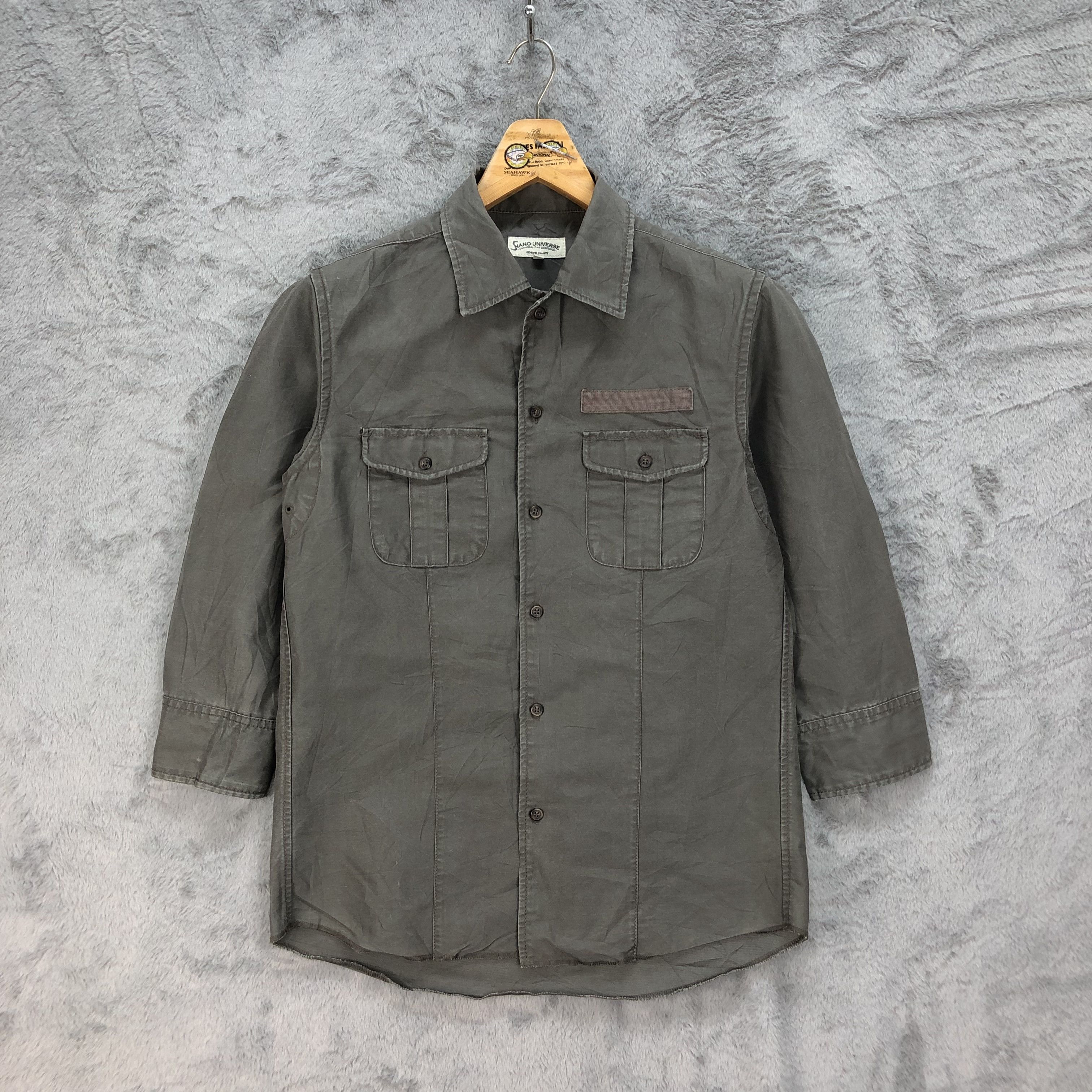 Japanese Brand Nano Universe 3 Quarter Sleeve Shirts #4728-166 Size US M / EU 48-50 / 2 - 1 Thumbnail