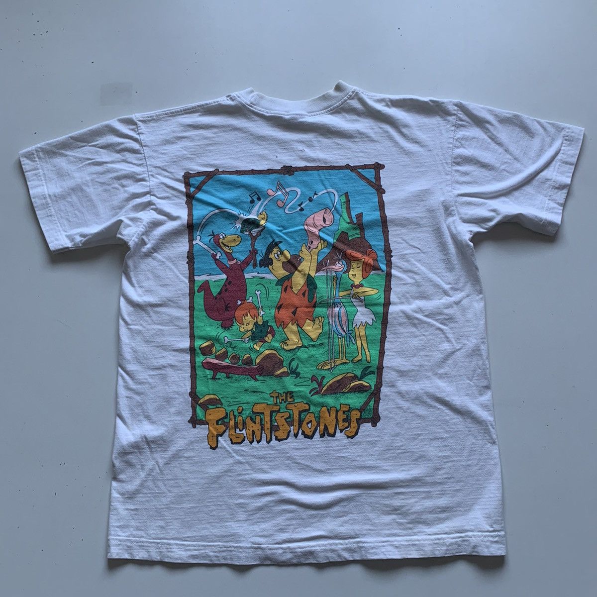 Cartoon Network Vintage 1990s The Flintstones Cartoon Graphic T Shirt Large Size US M / EU 48-50 / 2 - 1 Thumbnail
