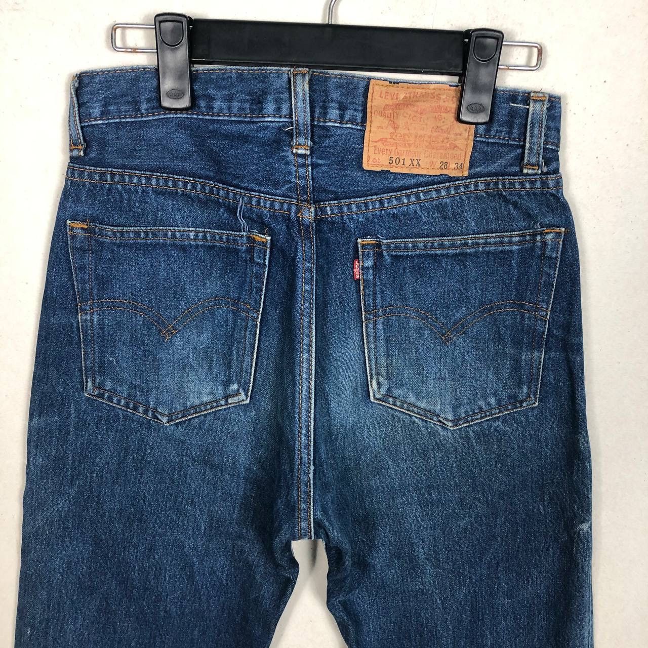 Levi's Vintage 80s Levi’s 501 Big E USA Distressed Blue Jeans Denim Size US 27 - 3 Thumbnail