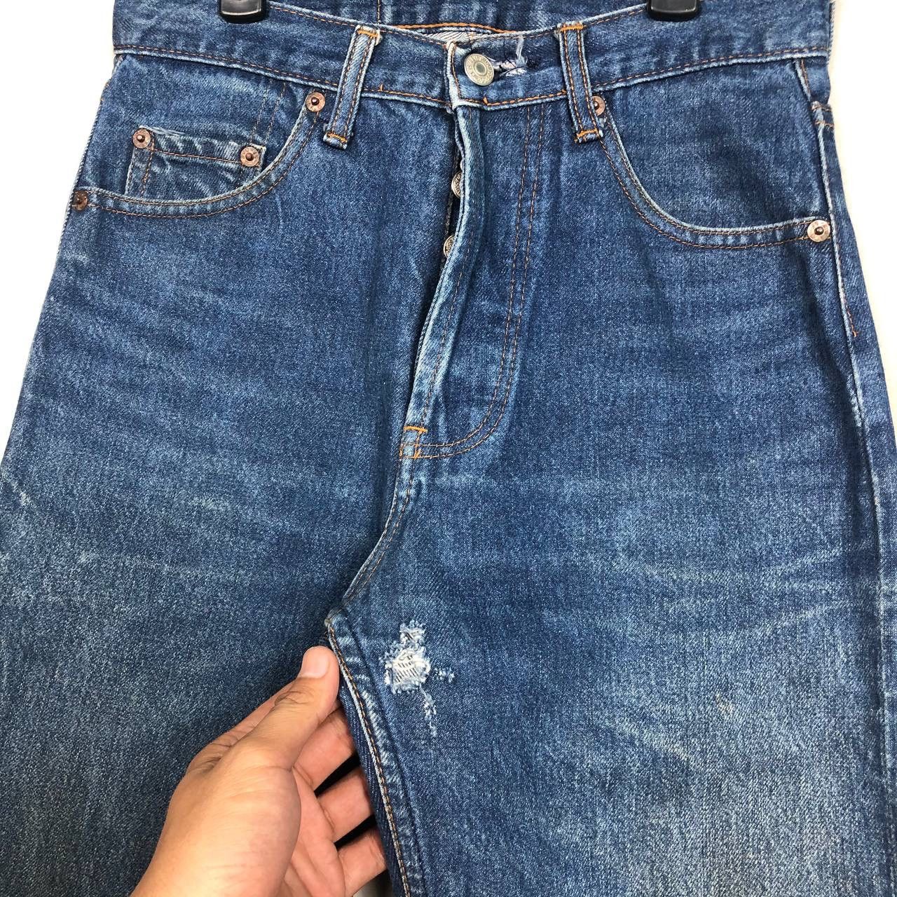 Levi's Vintage 80s Levi’s 501 Big E USA Distressed Blue Jeans Denim Size US 27 - 8 Thumbnail
