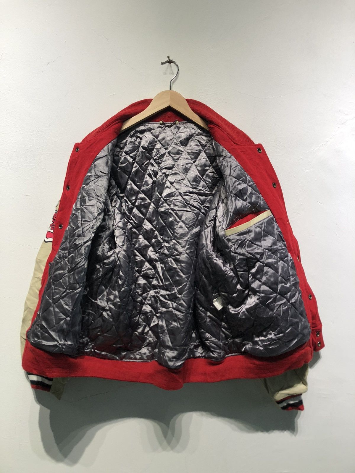 Vintage AJ1 Asahi Honnama Big Logo Varsity Jacket Size US L / EU 52-54 / 3 - 7 Thumbnail