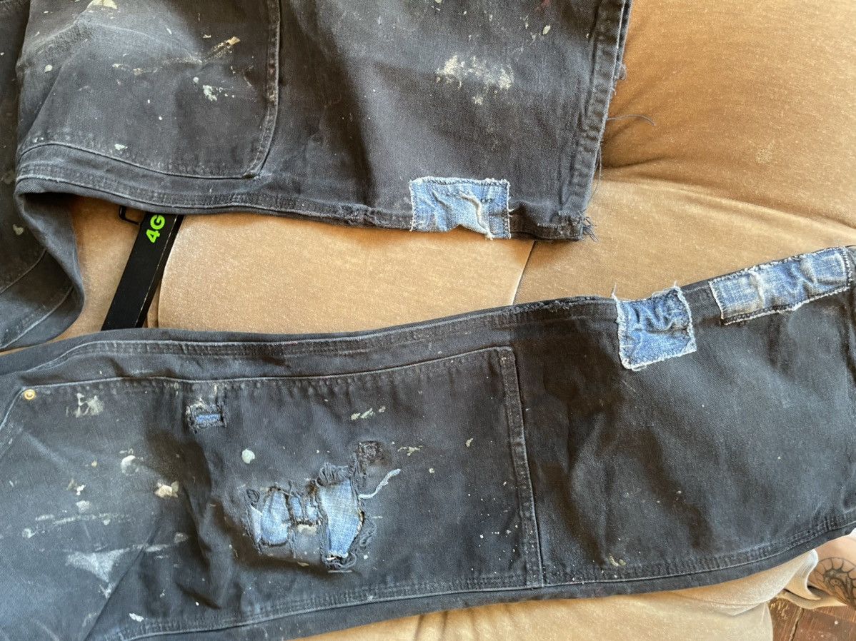 Carhartt × Vintage Vintage THRASHED PATCH WORK FADED BAGGY Double Knee Jeans Size US 36 / EU 52 - 11 Thumbnail