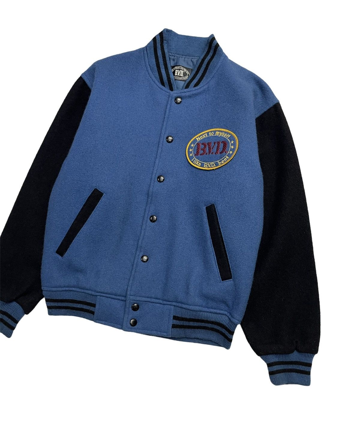 Japanese Brand Vintage 90s BVD Wool Varsity Jacket Size US S / EU 44-46 / 1 - 4 Thumbnail