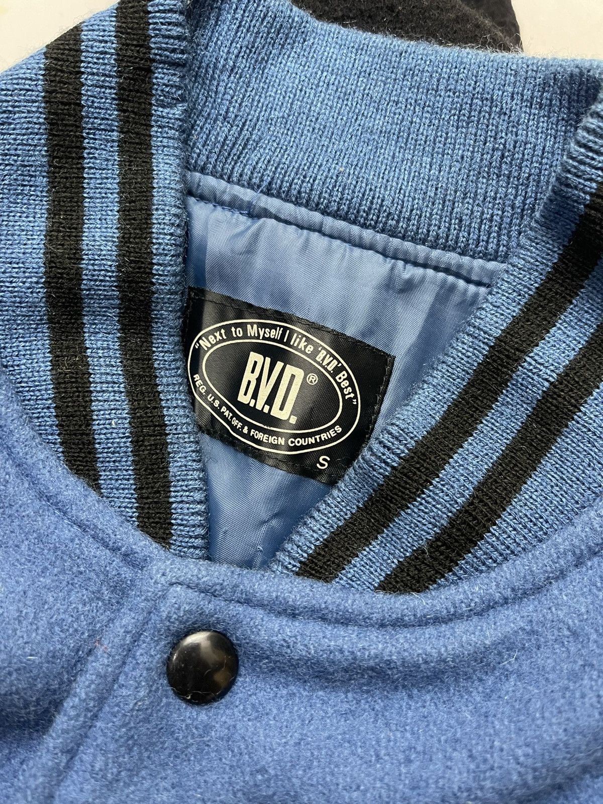 Japanese Brand Vintage 90s BVD Wool Varsity Jacket Size US S / EU 44-46 / 1 - 6 Thumbnail
