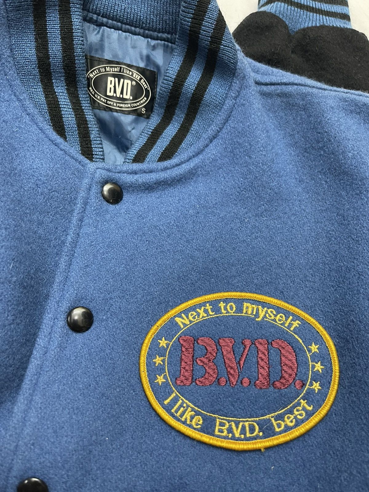 Japanese Brand Vintage 90s BVD Wool Varsity Jacket Size US S / EU 44-46 / 1 - 7 Thumbnail