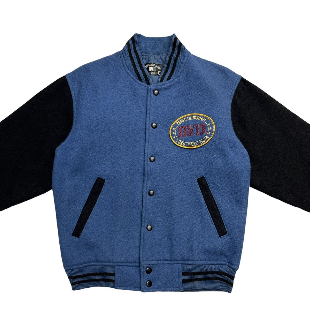 Japanese Brand Vintage 90s BVD Wool Varsity Jacket Size US S / EU 44-46 / 1 - 5 Thumbnail