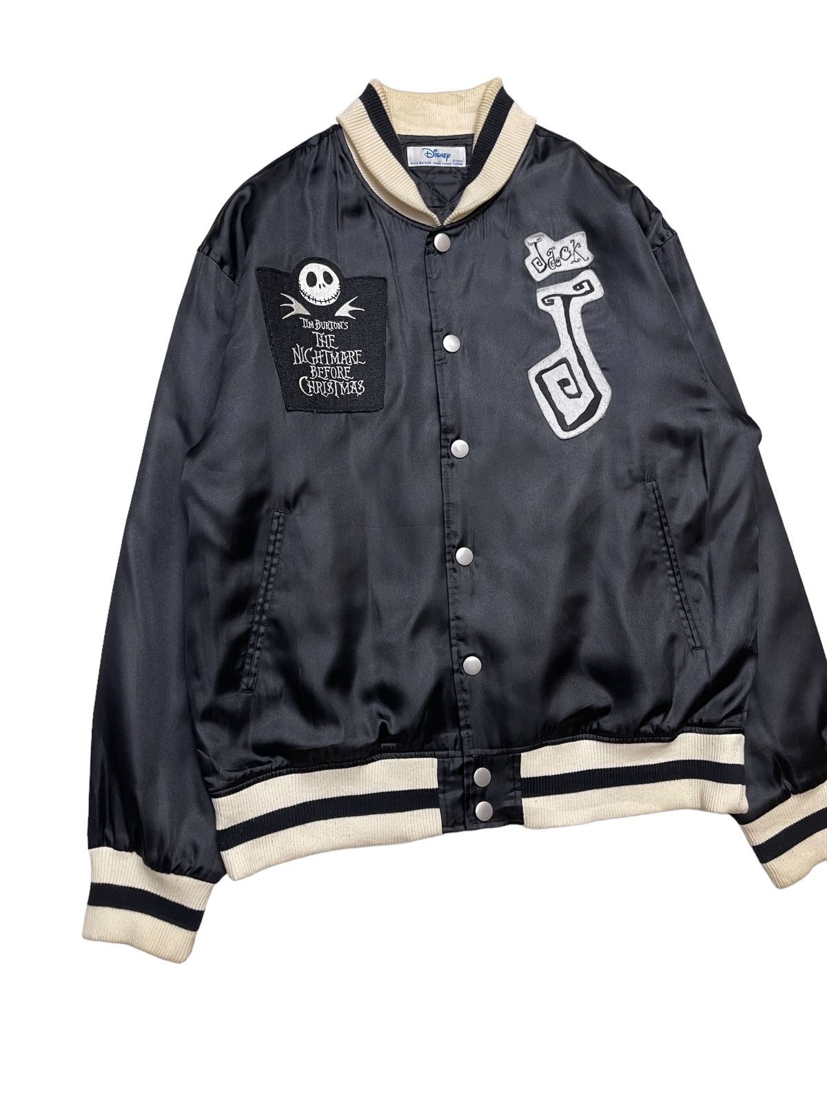 Japanese Brand Jack Skellington The Nightmare Halloween Bomber Jacket Size US L / EU 52-54 / 3 - 6 Thumbnail