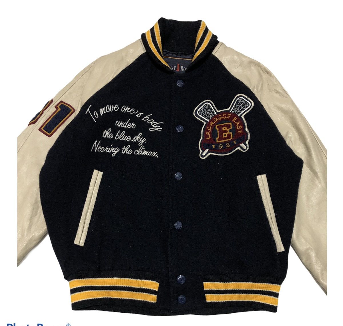 Vintage VJ30 EastBoy Big Logo Varsity Jacket Size US M / EU 48-50 / 2 - 3 Thumbnail