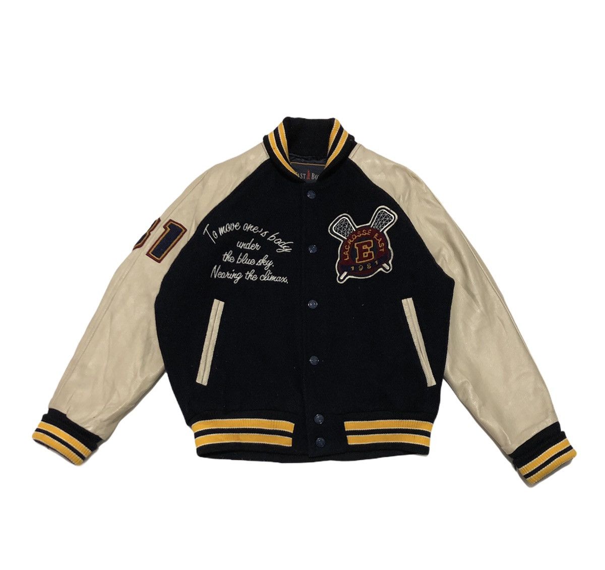 Vintage VJ30 EastBoy Big Logo Varsity Jacket Size US M / EU 48-50 / 2 - 2 Thumbnail