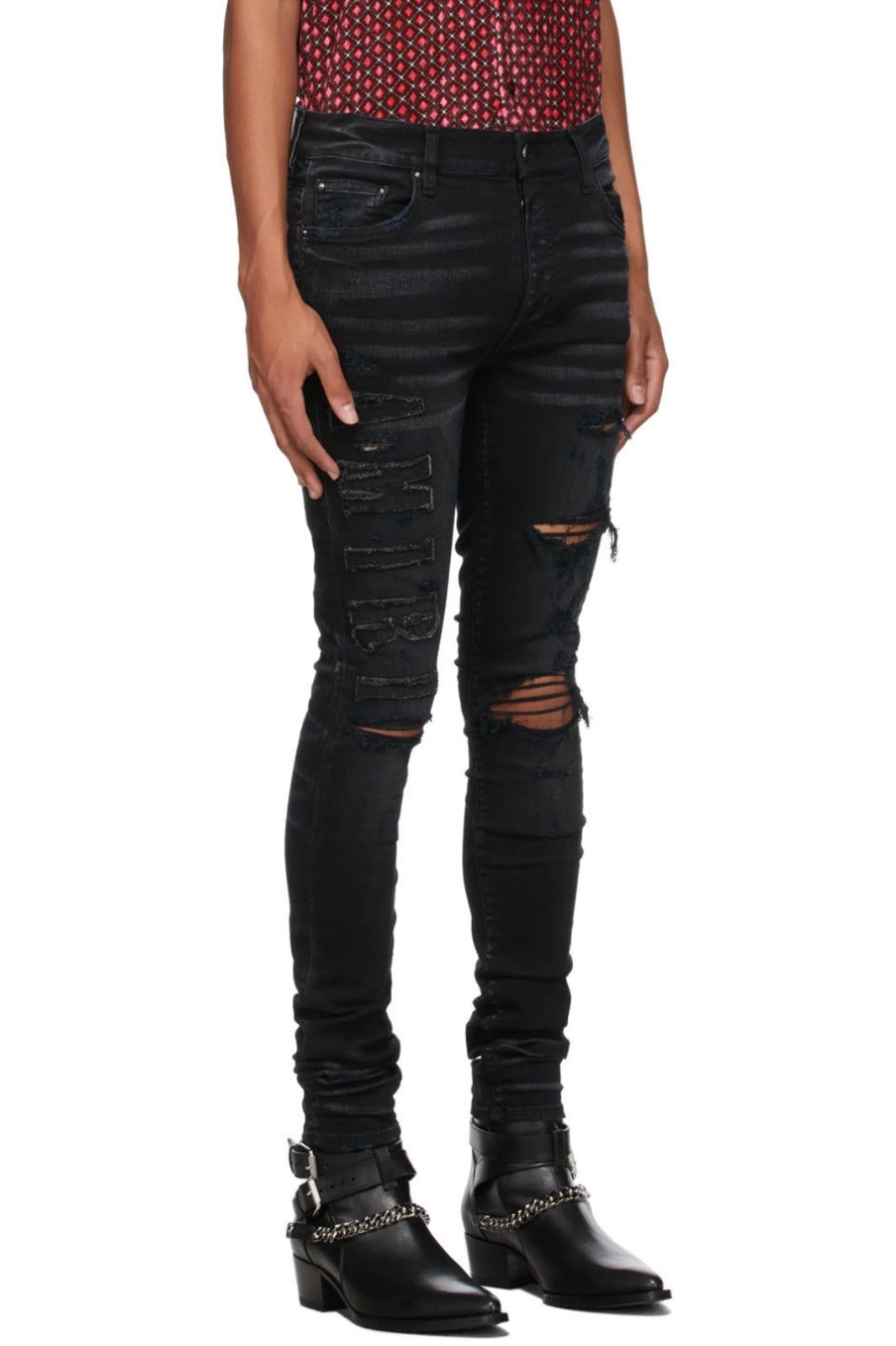 AMIRI Black Logo Appliqué Jeans (YES THEIR STILL AVAILABLE)